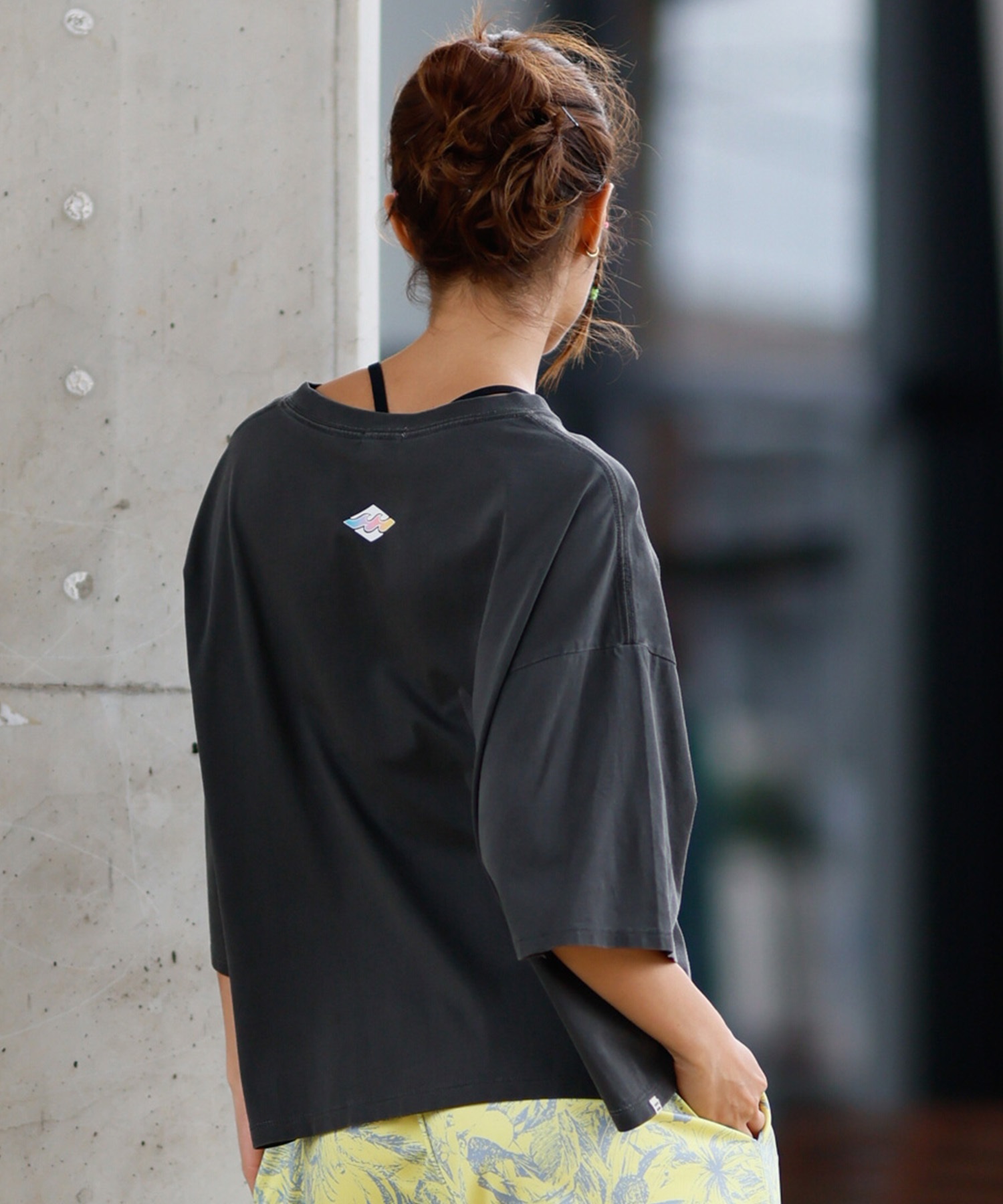 BILLABONG ビラボン 半袖 Tシャツ レディース フロントプリント クロップド丈 SUNSET ARCH LOOSE CROPPED TEE BF013-208(SCS-M)