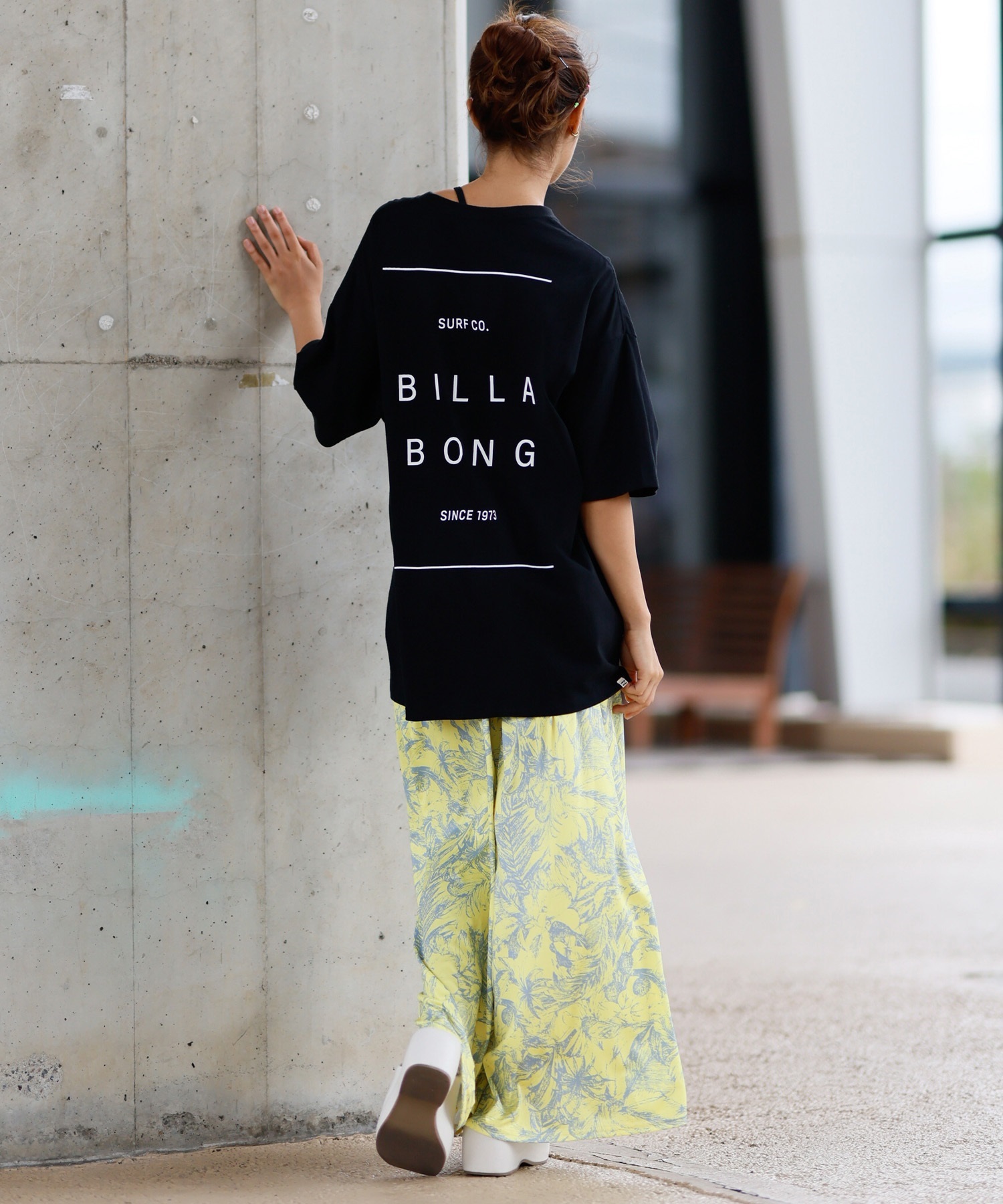 BILLABONG ビラボン 半袖 Tシャツ レディース バックプリント オーバー