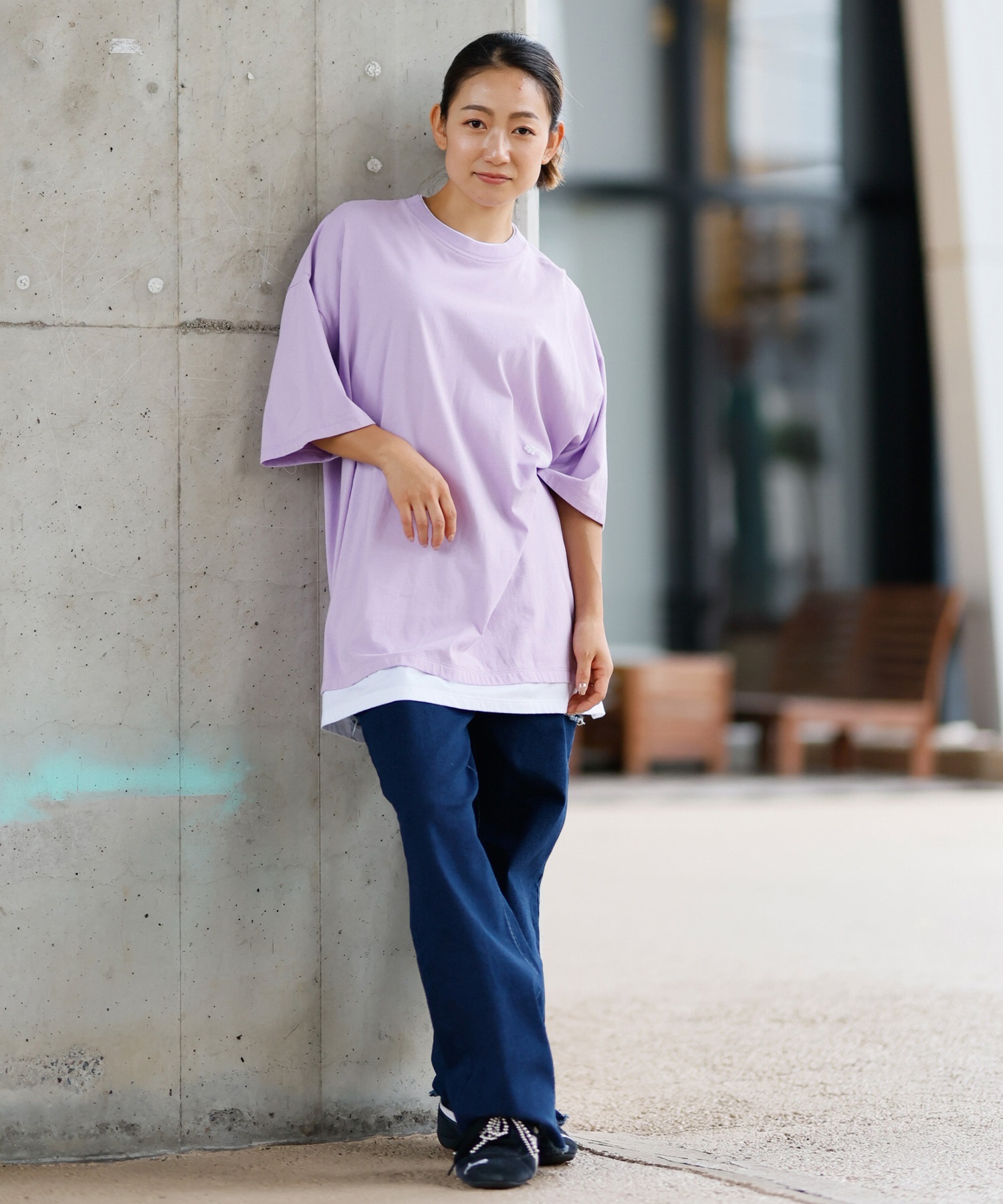 BILLABONG ビラボン 半袖 Tシャツ レディース バックプリント フェイク