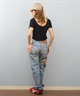 BILLABONG ビラボン 半袖 Tシャツ レディース ミニT 無地 クロップド丈 2WAY BABY FIT TEE BF013-217(SCS-M)