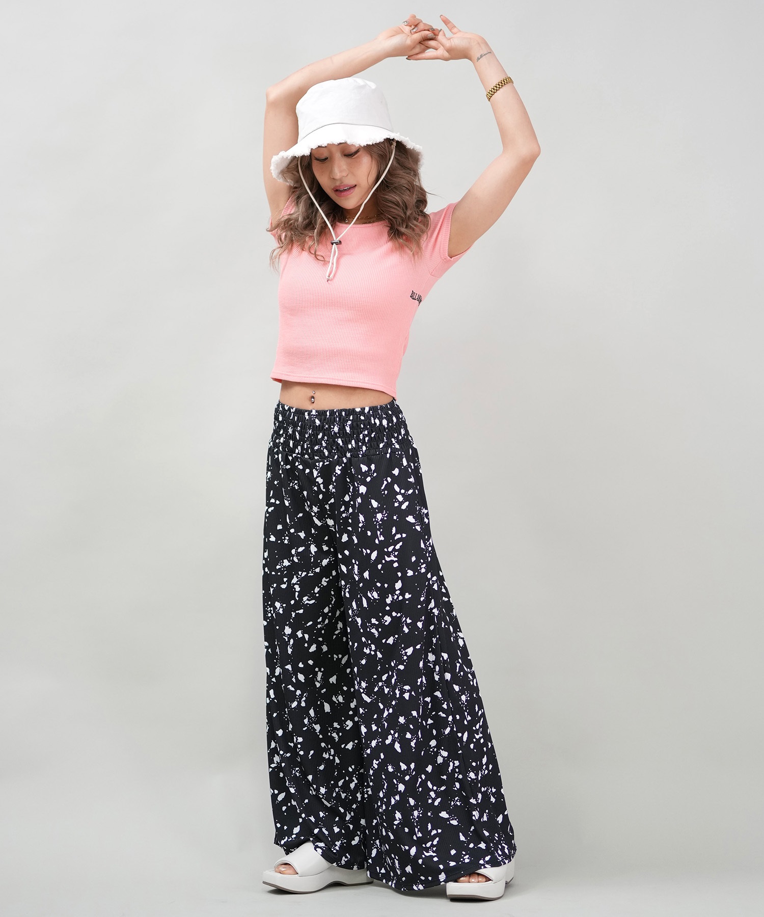 BILLABONG ビラボン 半袖 Tシャツ レディース ミニT 無地 クロップド丈 2WAY BABY FIT TEE BF013-217(SCS-M)