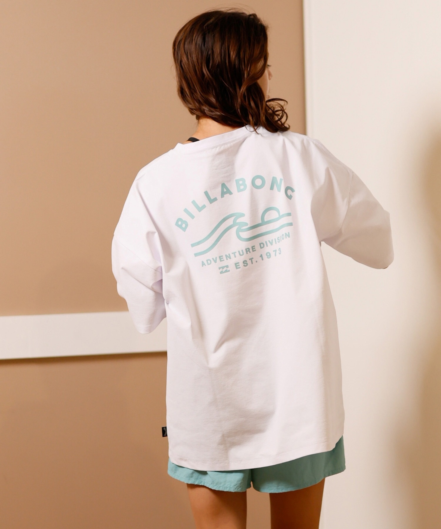 BILLABONG ビラボン レディース 半袖 Tシャツ ラッシュTシャツ 水陸両用 UVケア ユーティリティ BF013-221(WHT-L)