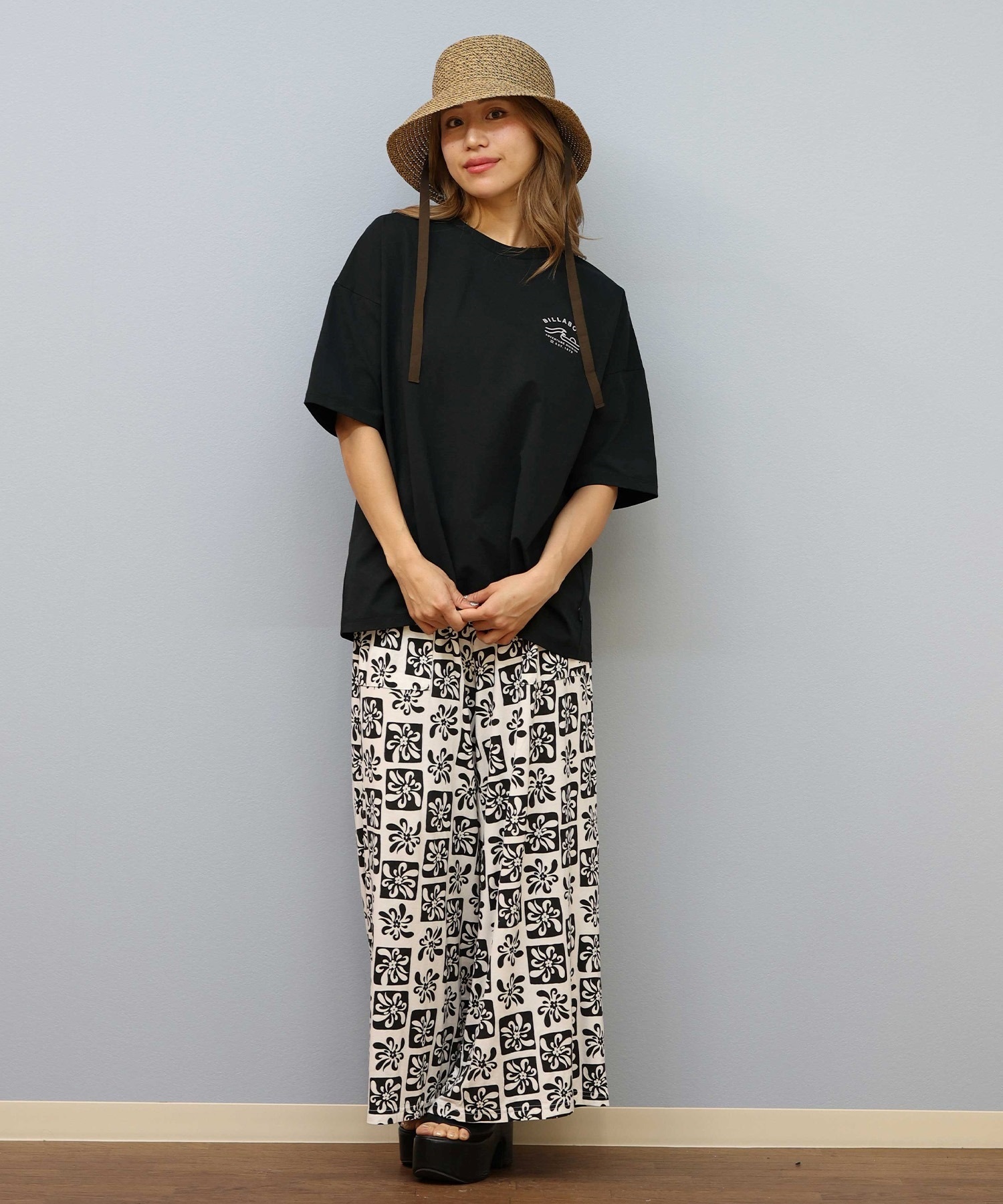 BILLABONG ビラボン レディース 半袖 Tシャツ ラッシュTシャツ 水陸両用 UVケア ユーティリティ BF013-221(WHT-L)