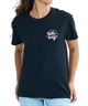 BILLABONG ビラボン 半袖 Tシャツ レディース バックプリント ロゴ 発泡プリント SQUARE LOGO BOY FIT TEE BF01C-201(WHT-M)