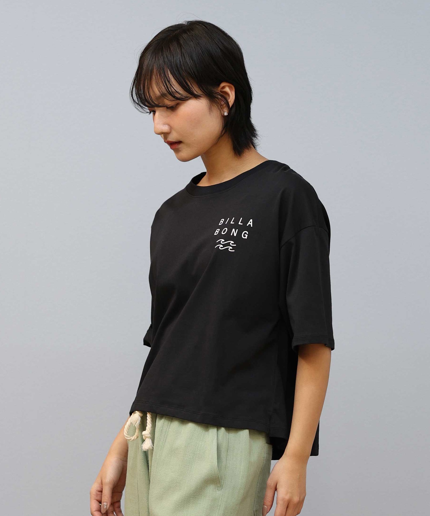 BILLABONG ビラボン 半袖 Tシャツ レディース クロップド丈 ショート丈