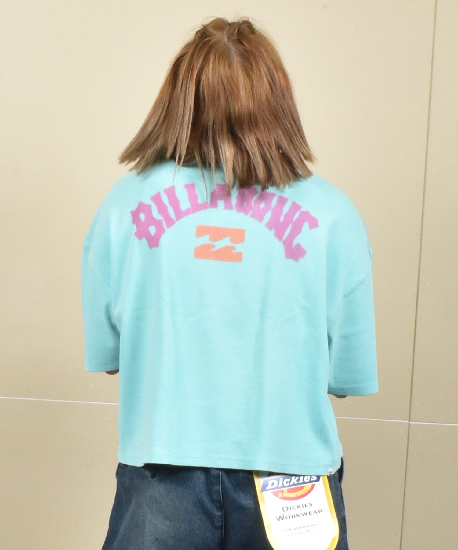 BILLABONG ビラボン 半袖 Tシャツ レディース クロップド丈 ショート丈 バックプリント ヴィンテージ風 BF01C-203(SCS-M)