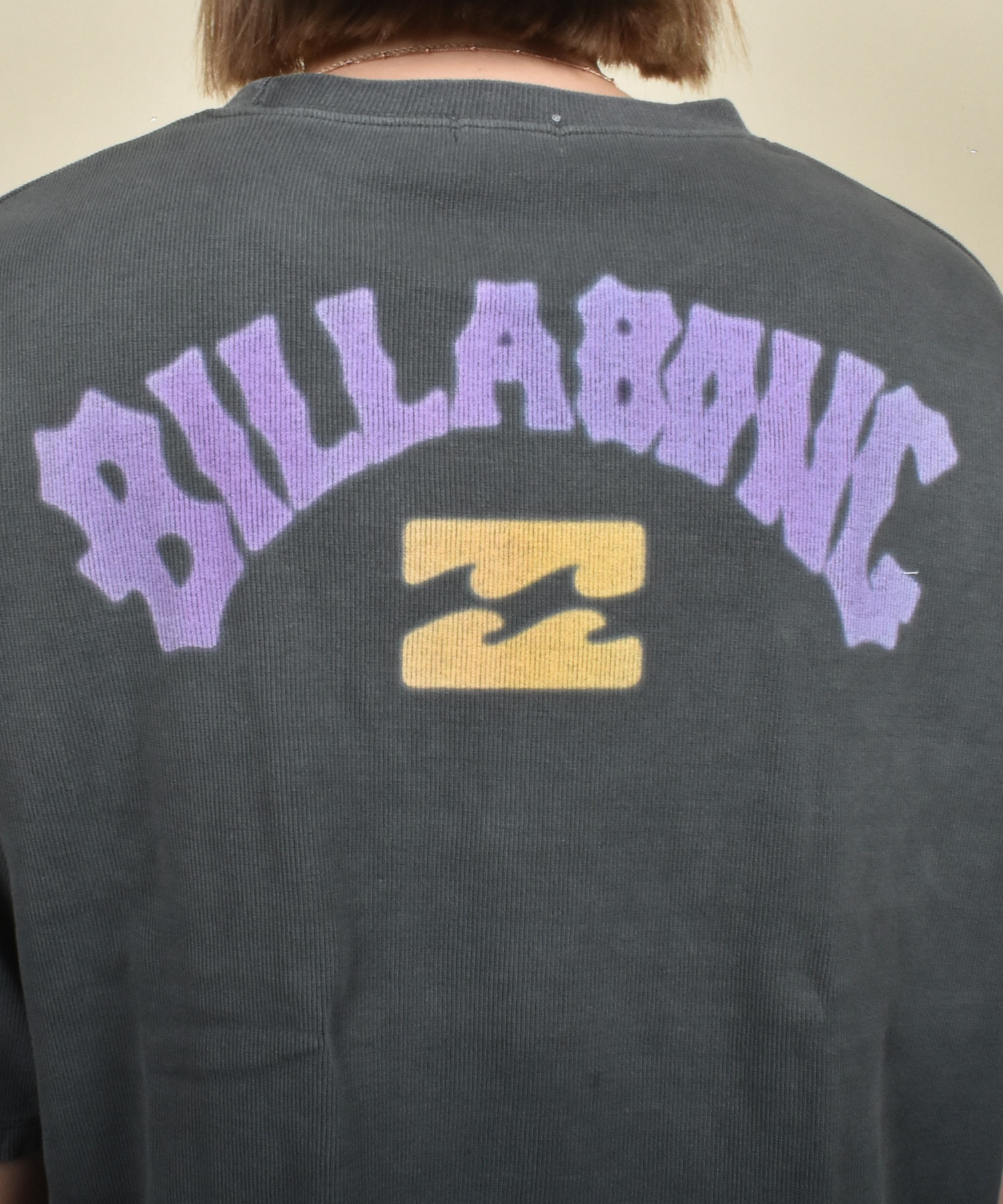 BILLABONG ビラボン 半袖 Tシャツ レディース クロップド丈 ショート丈 バックプリント ヴィンテージ風 BF01C-203(SCS-M)