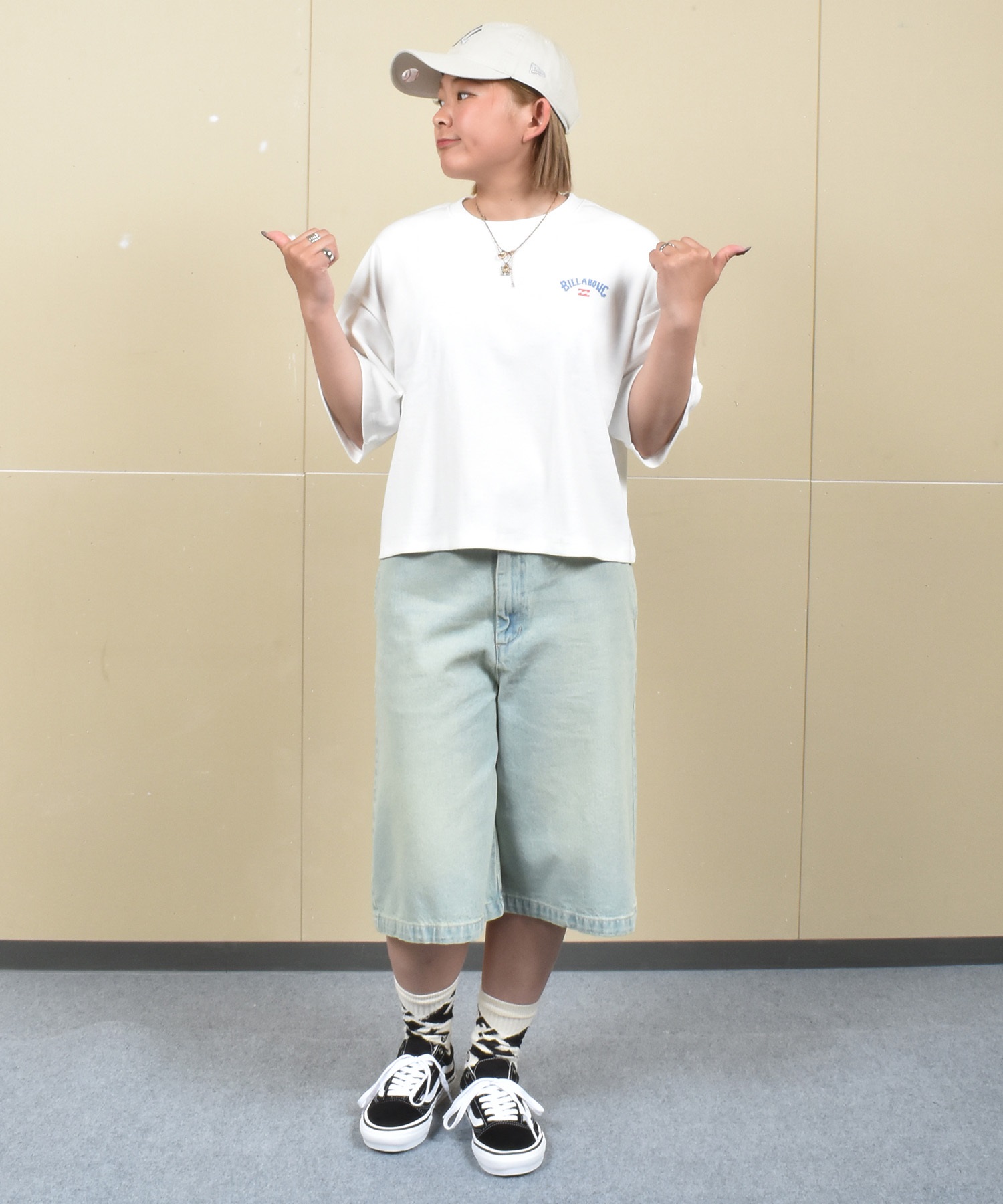 BILLABONG ビラボン 半袖 Tシャツ レディース クロップド丈 ショート丈 バックプリント ヴィンテージ風 BF01C-203(SCS-M)