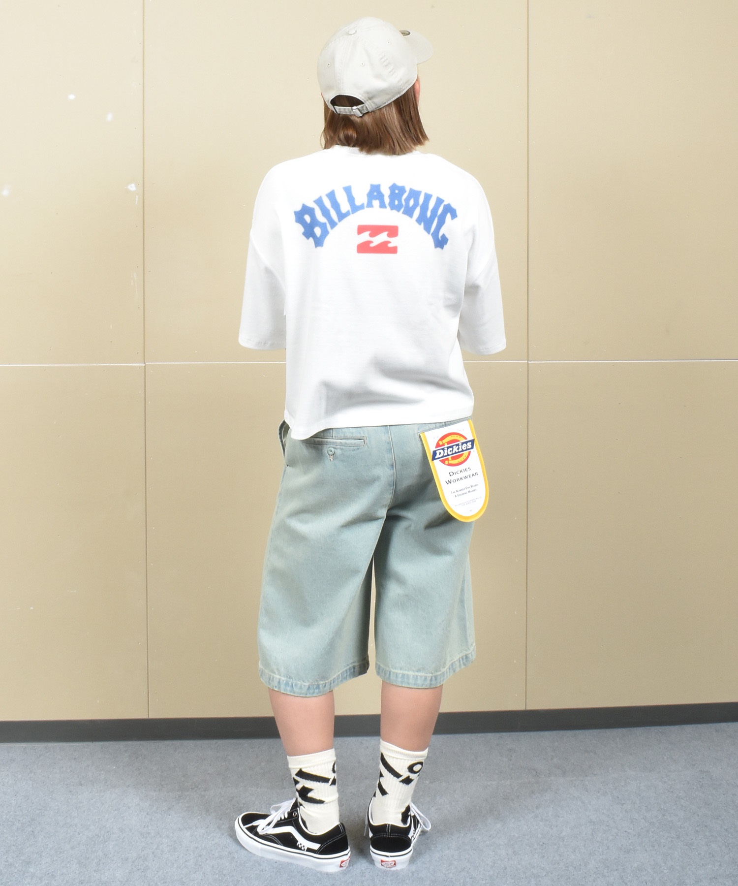 BILLABONG ビラボン 半袖 Tシャツ レディース クロップド丈 ショート丈 バックプリント ヴィンテージ風 BF01C-203(SCS-M)