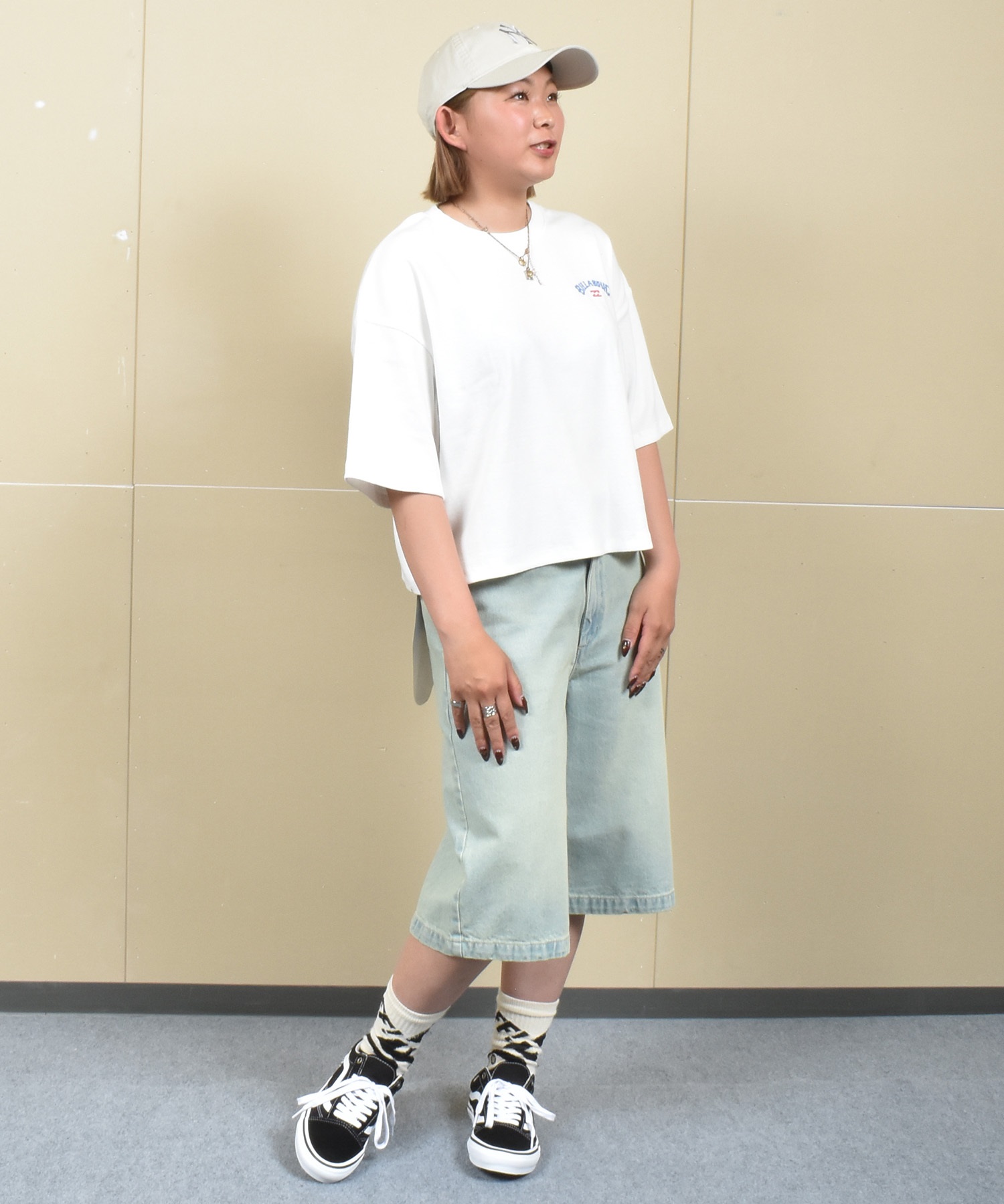 BILLABONG ビラボン 半袖 Tシャツ レディース クロップド丈 ショート丈 バックプリント ヴィンテージ風 BF01C-203(SCS-M)