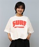 BILLABONG ビラボン 半袖 Tシャツ レディース クロップド丈 ショート丈 フロントプリント SURF WIDE LOOSE CROPPED TEE BF01C-204(WHT-M)