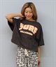 BILLABONG ビラボン 半袖 Tシャツ レディース クロップド丈 ショート丈 フロントプリント SURF WIDE LOOSE CROPPED TEE BF01C-204(WHT-M)
