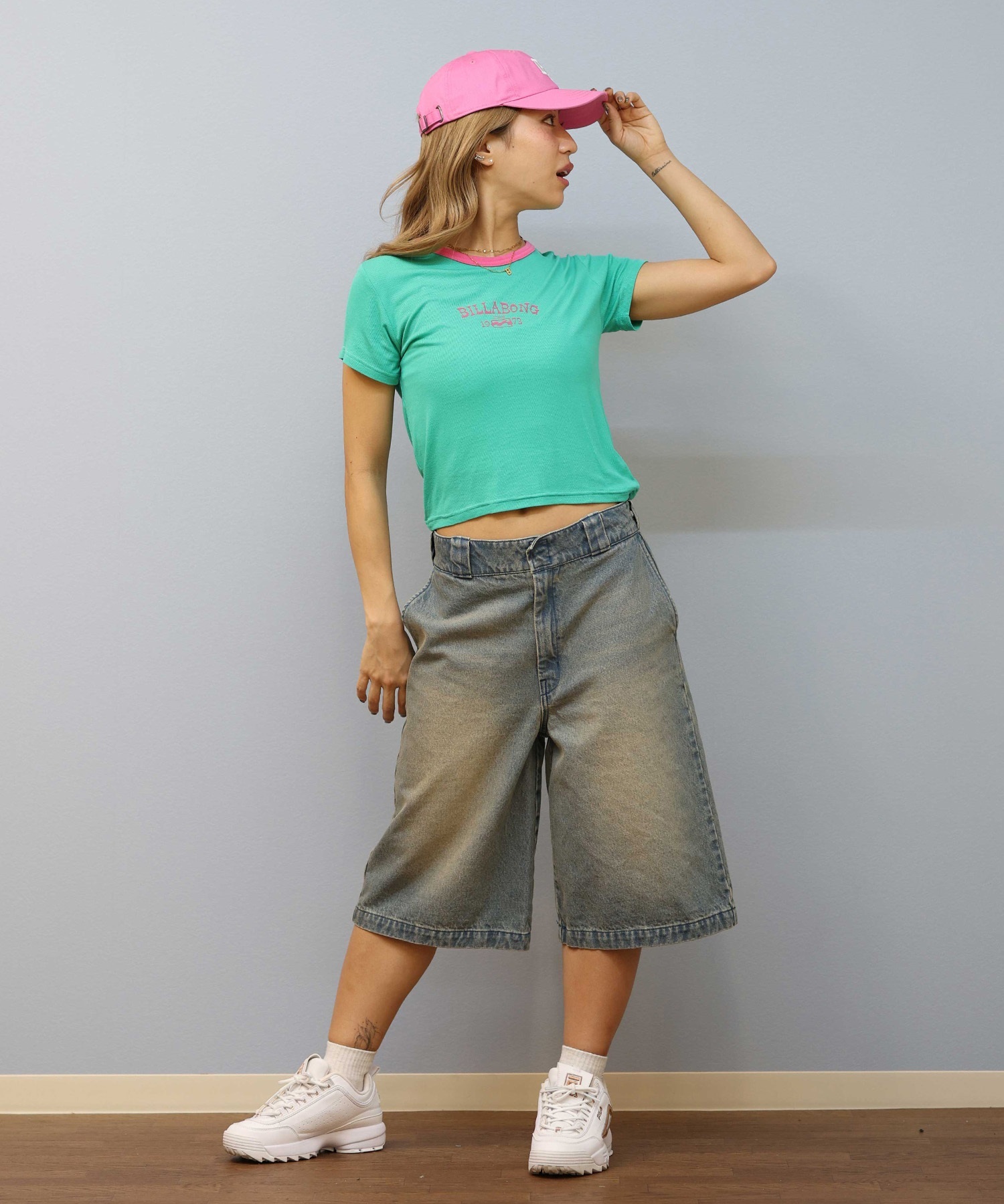 BILLABONG ビラボン 半袖 Tシャツ レディース リンガーシャツ