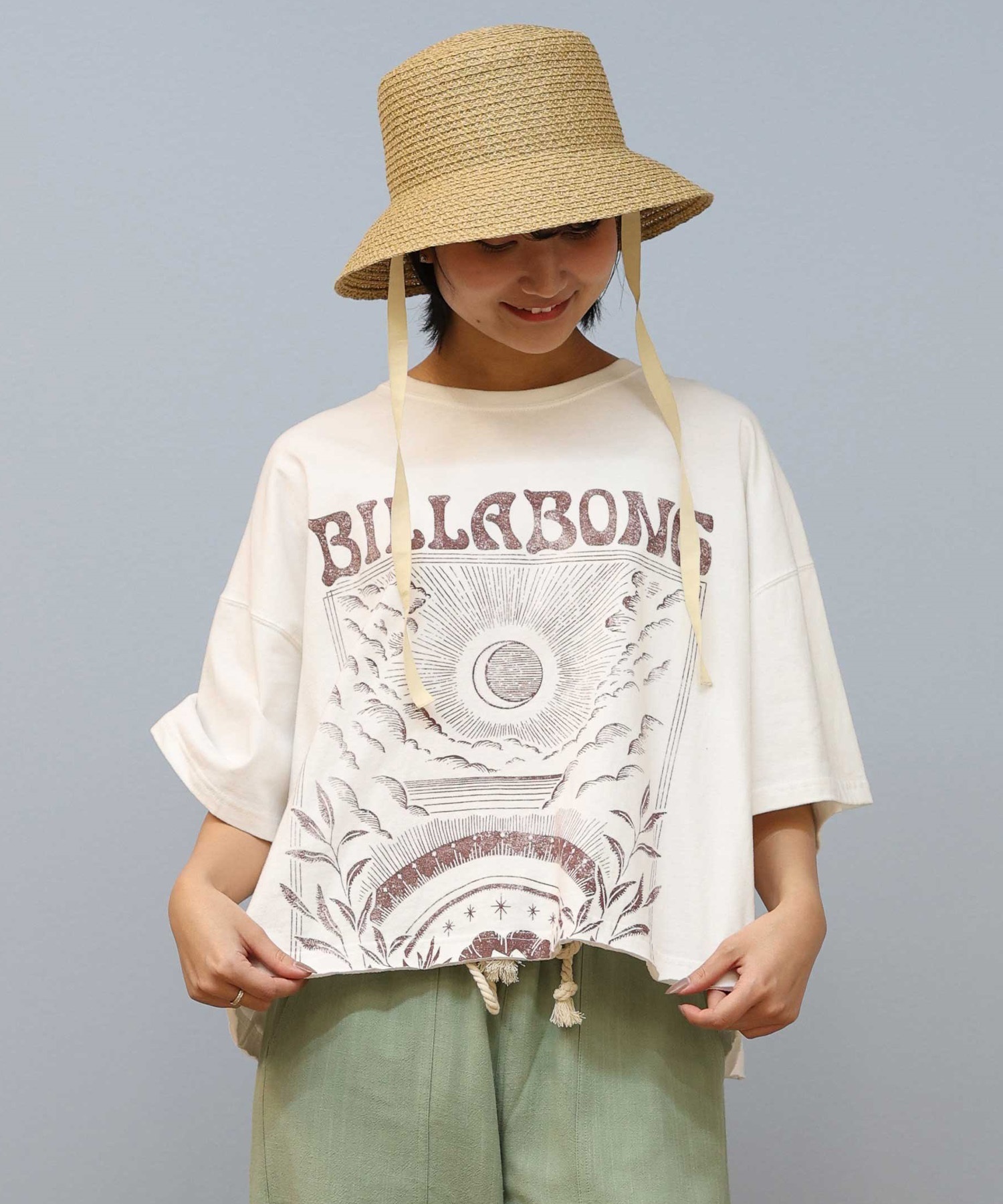 BILLABONG ビラボン 半袖 Tシャツ レディース クロップド丈 ショート丈