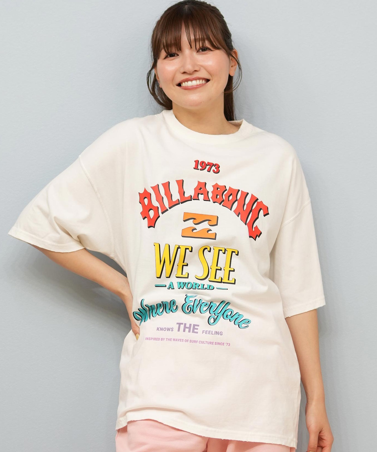 BILLABONG ビラボン 半袖 Tシャツ レディース オーバーサイズ BF014