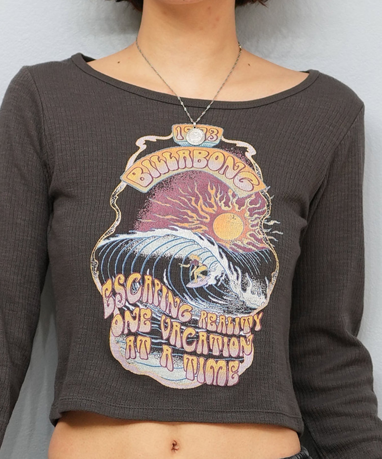 BILLABONG ビラボン 長袖 Tシャツ ロンT レディース ショート丈