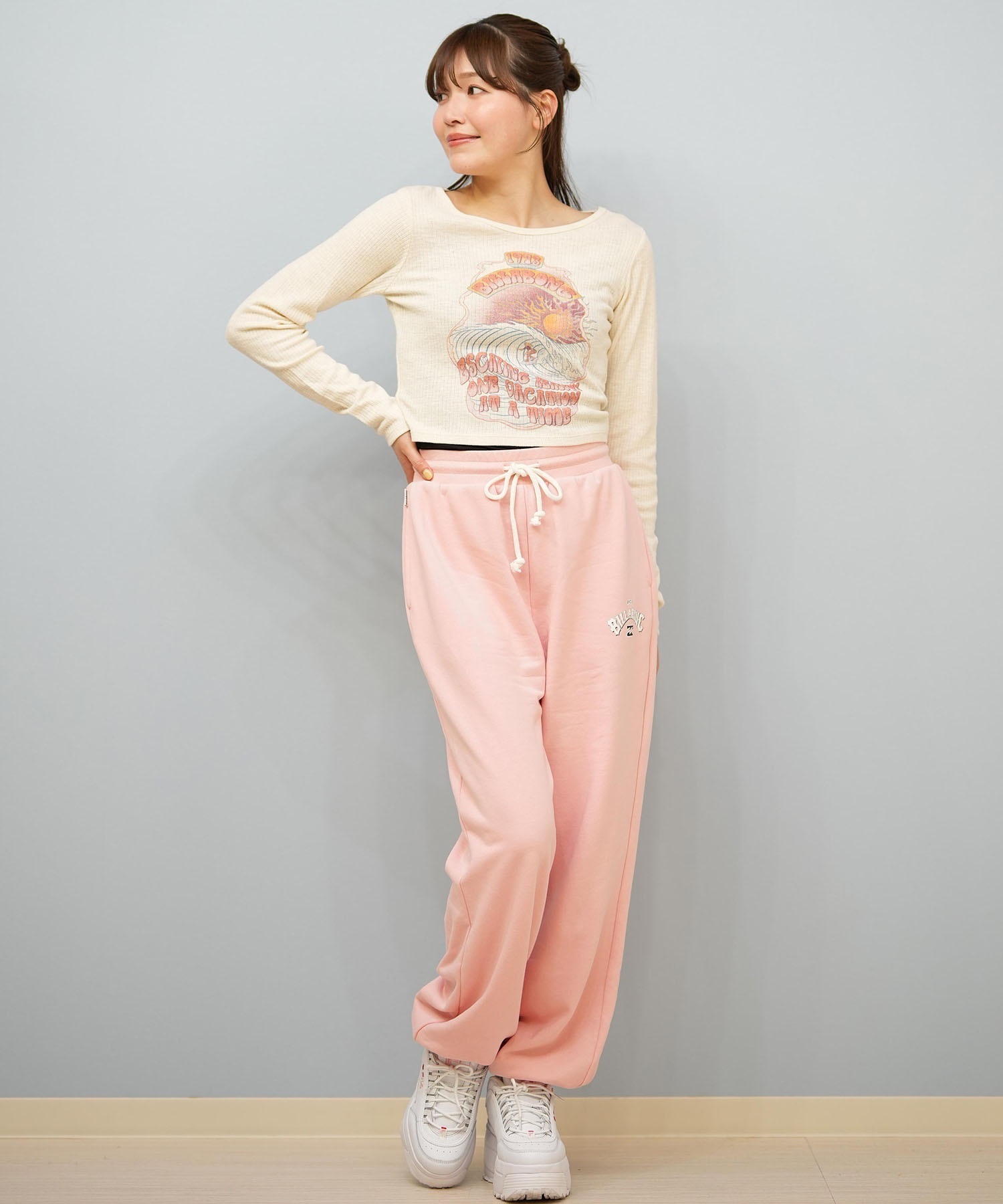BILLABONG ビラボン 長袖 Tシャツ ロンT レディース ショート丈 ベビー