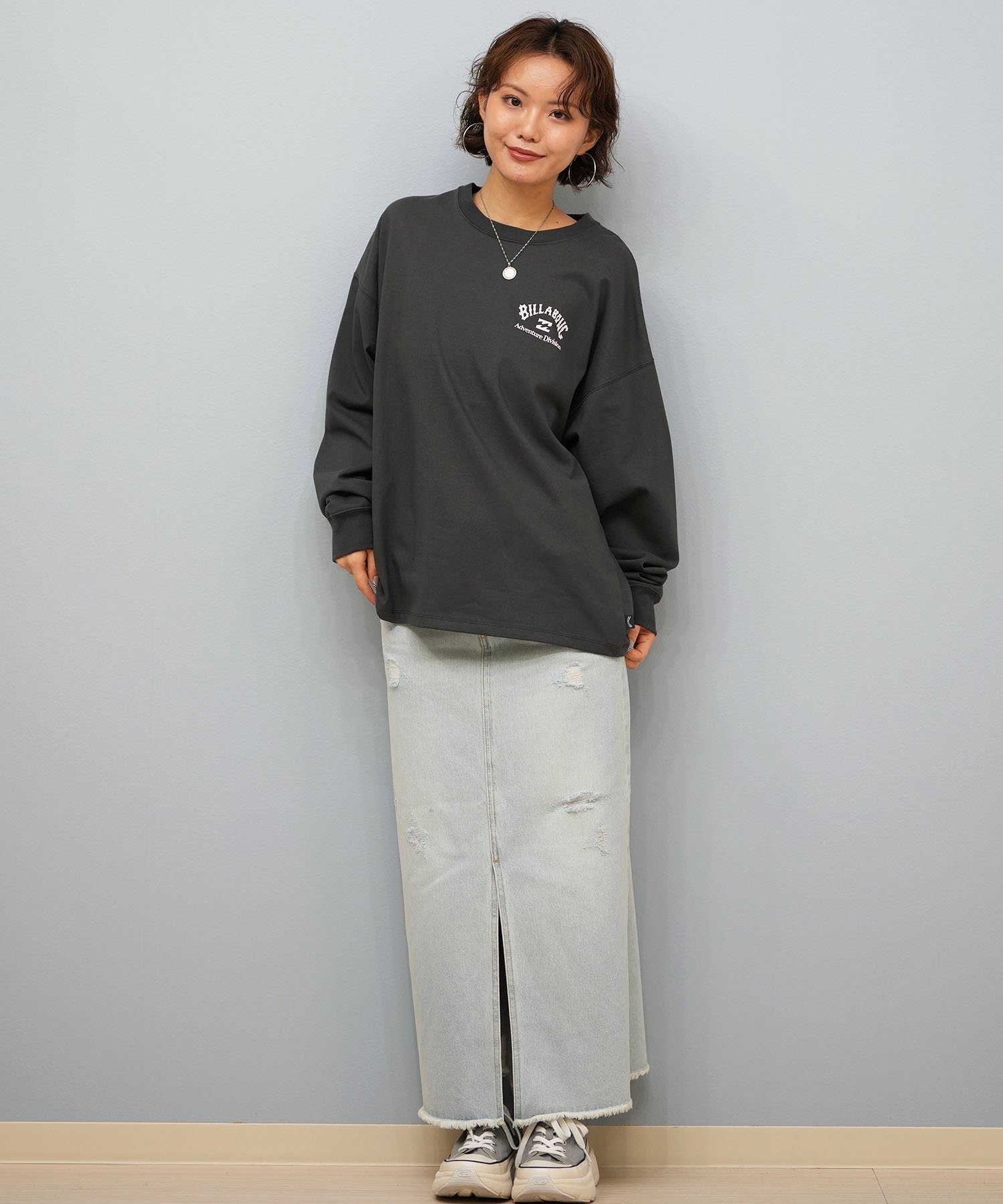 BILLABONG ビラボン 長袖 Tシャツ ロンT レディース 保温 ロゴ バック