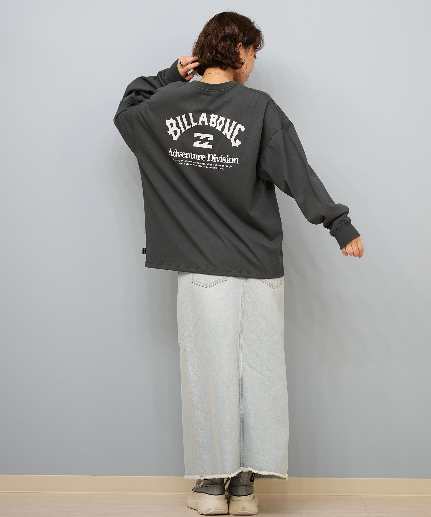 BILLABONG ビラボン 長袖 Tシャツ ロンT レディース 保温 ロゴ バック