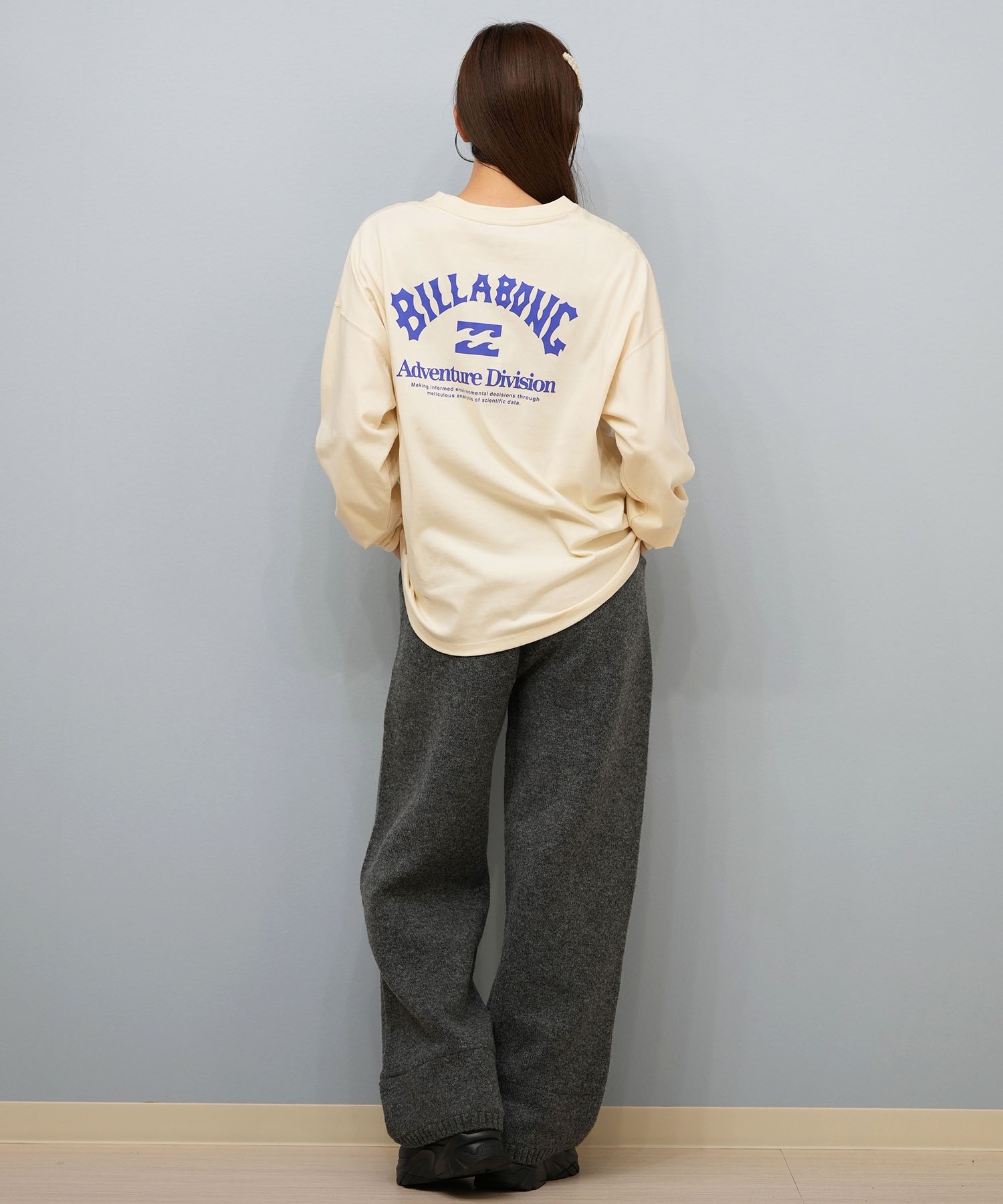 BILLABONG ビラボン 長袖 Tシャツ ロンT レディース 保温 ロゴ バック