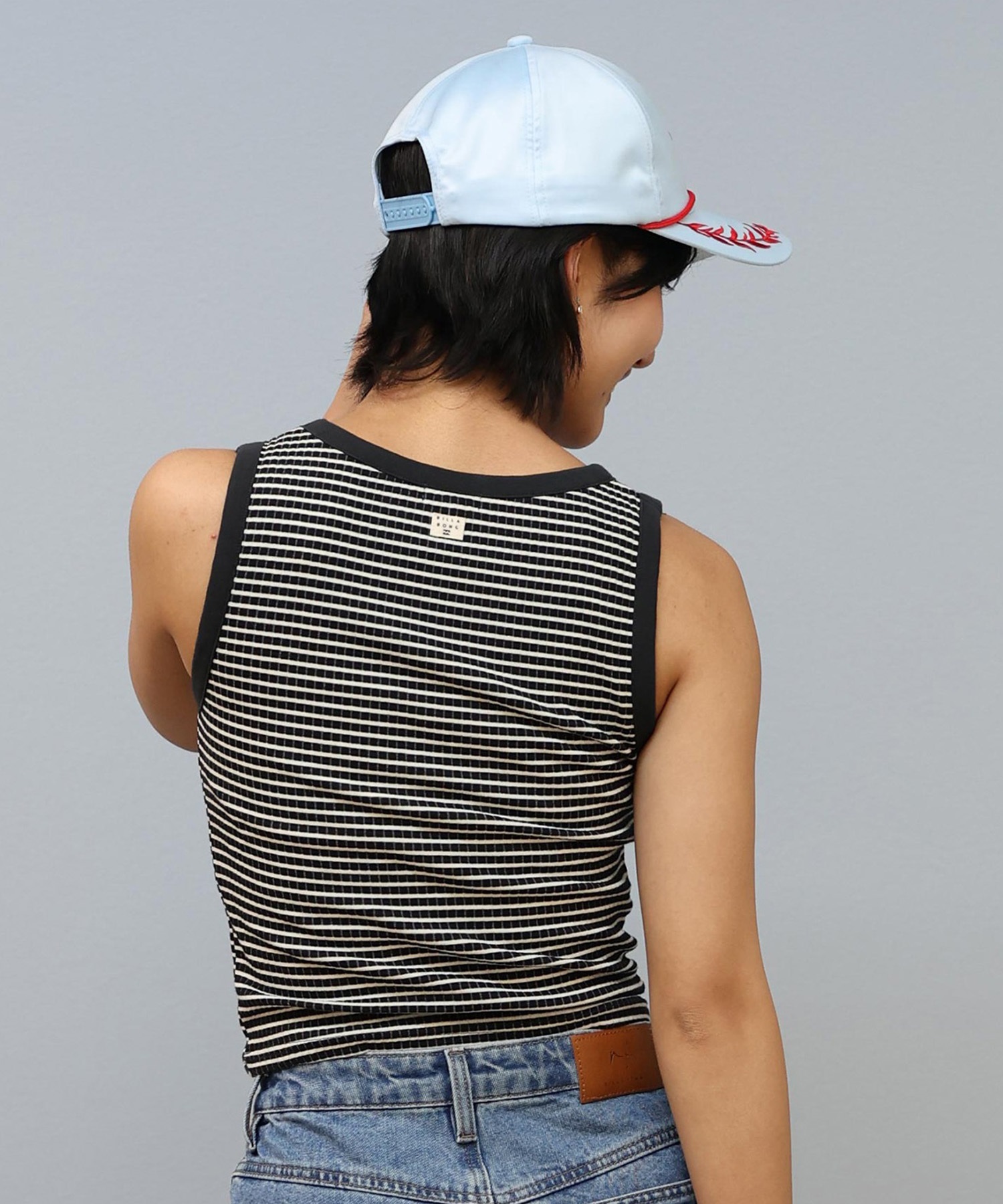 BILLABONG ビラボン タンクトップ レディース ボーダー ロゴ カップ
