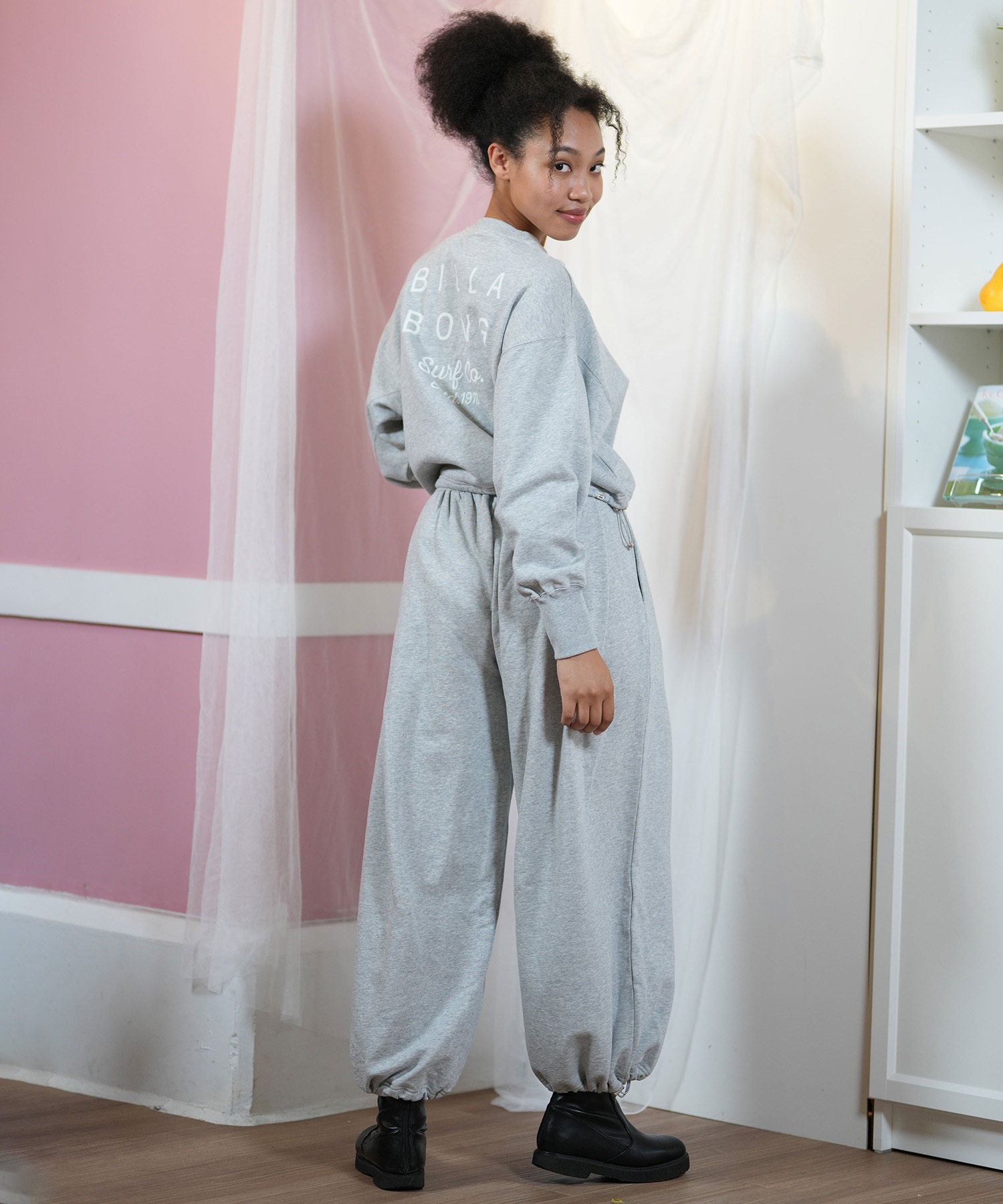 BILLABONG ビラボン ロングパンツ レディース スウェットパンツ 裏毛 WIDE EASY SWEAT PANTS BF013-701(BSD-M)