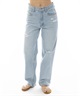 BILLABONG ビラボン ロングパンツ レディース デニム ダメージ加工 BASIC CRUSH STRAIGHT DENIM BF013-711(BLC-S)