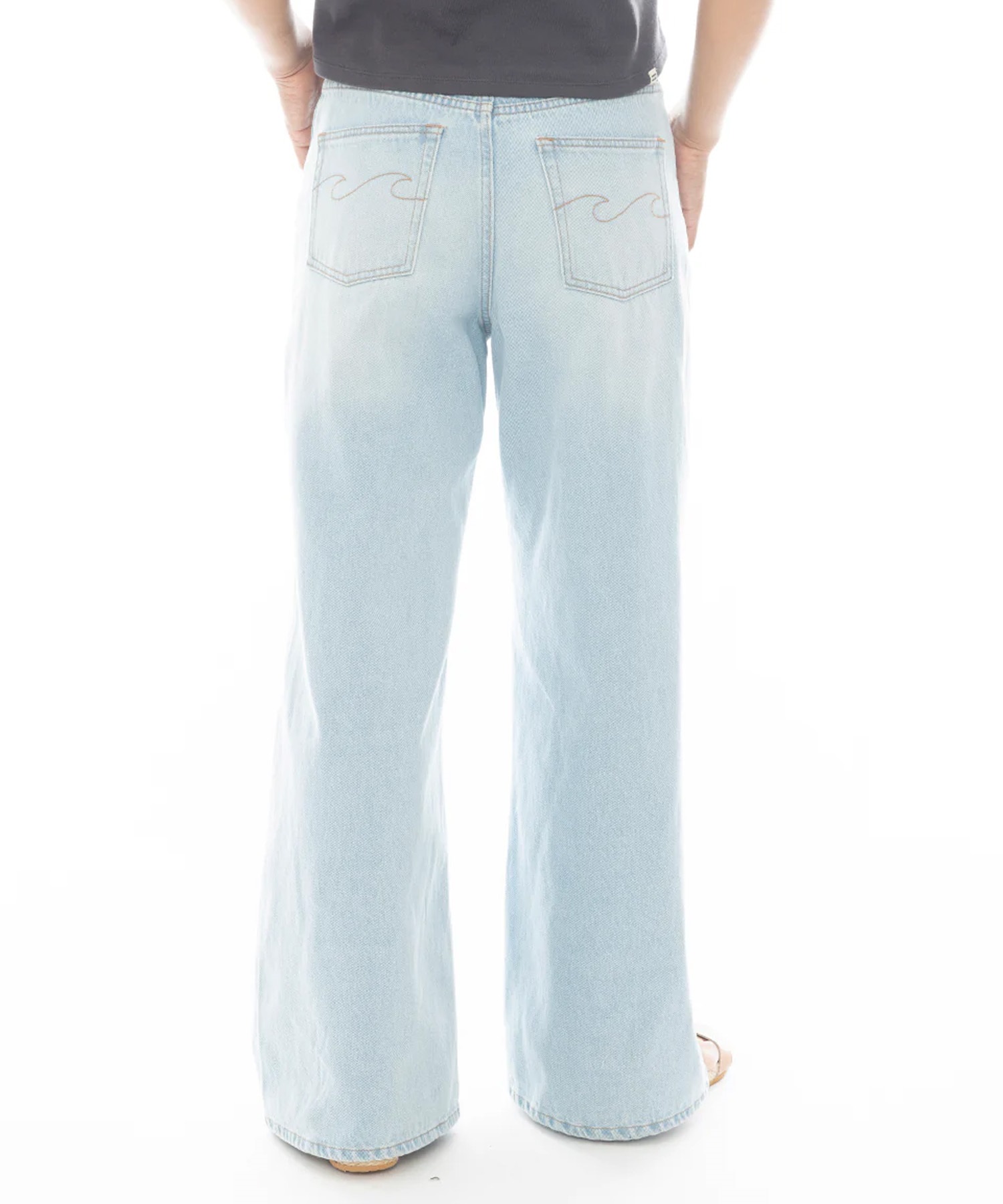 BILLABONG ビラボン ロングパンツ レディース デニム ワイド バギーパンツ WIDE BUGGY DENIM BF013-712(BLC-S)