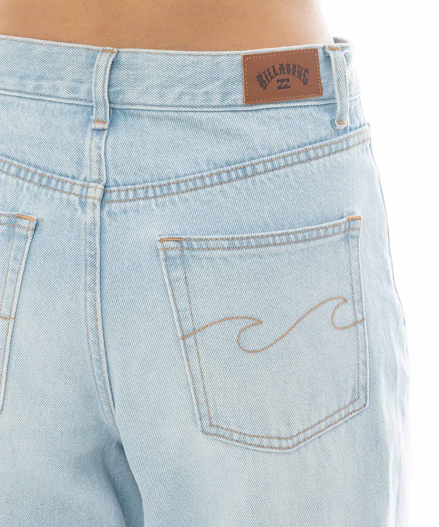 BILLABONG ビラボン ロングパンツ レディース デニム ワイド バギーパンツ WIDE BUGGY DENIM BF013-712(BLC-S)