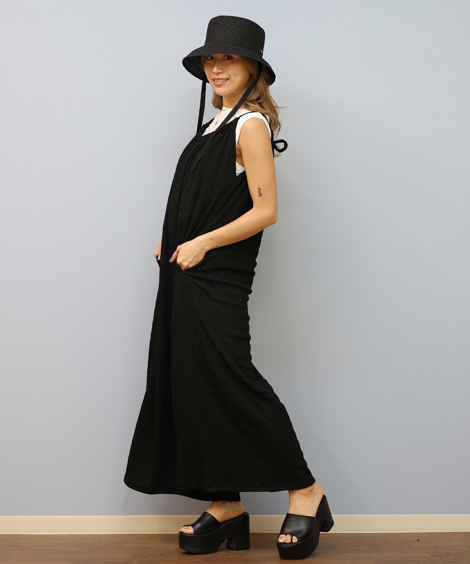 BILLABONG ビラボン オールインワン レディース シンプル 無地 BF01C-703(BLK-M)