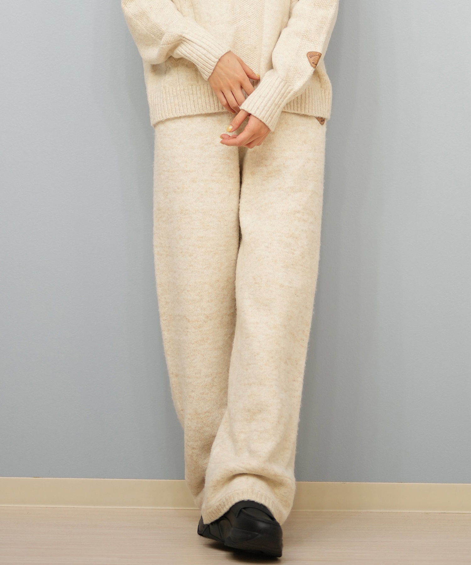 BILLABONG ビラボン ロングパンツ レディース ニットパンツ 裾ボア KNIT LONG PANT セットアップ対応 BF014-605(COY-M)