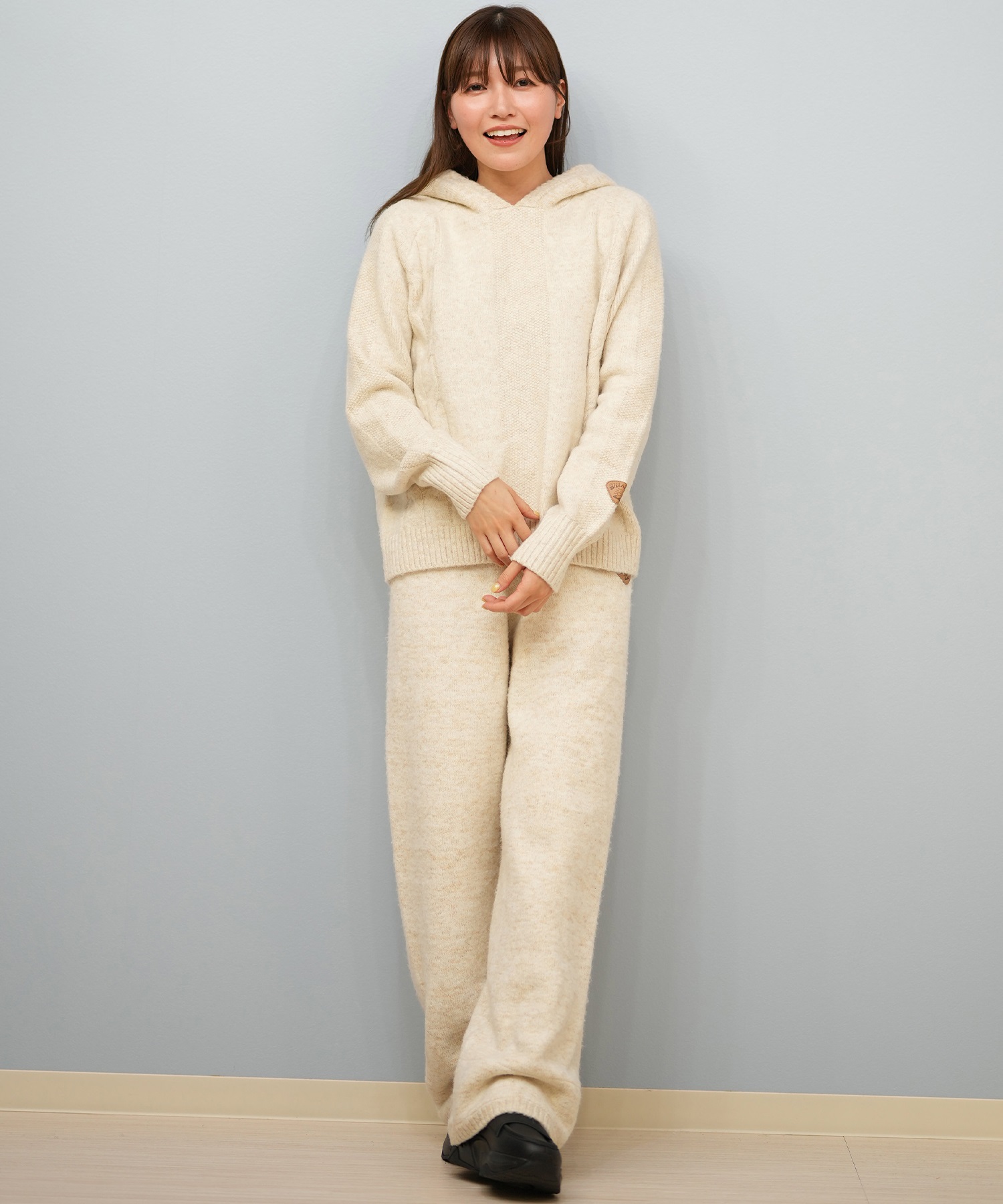 BILLABONG ビラボン ロングパンツ レディース ニットパンツ 裾ボア KNIT LONG PANT セットアップ対応 BF014-605(COY-M)