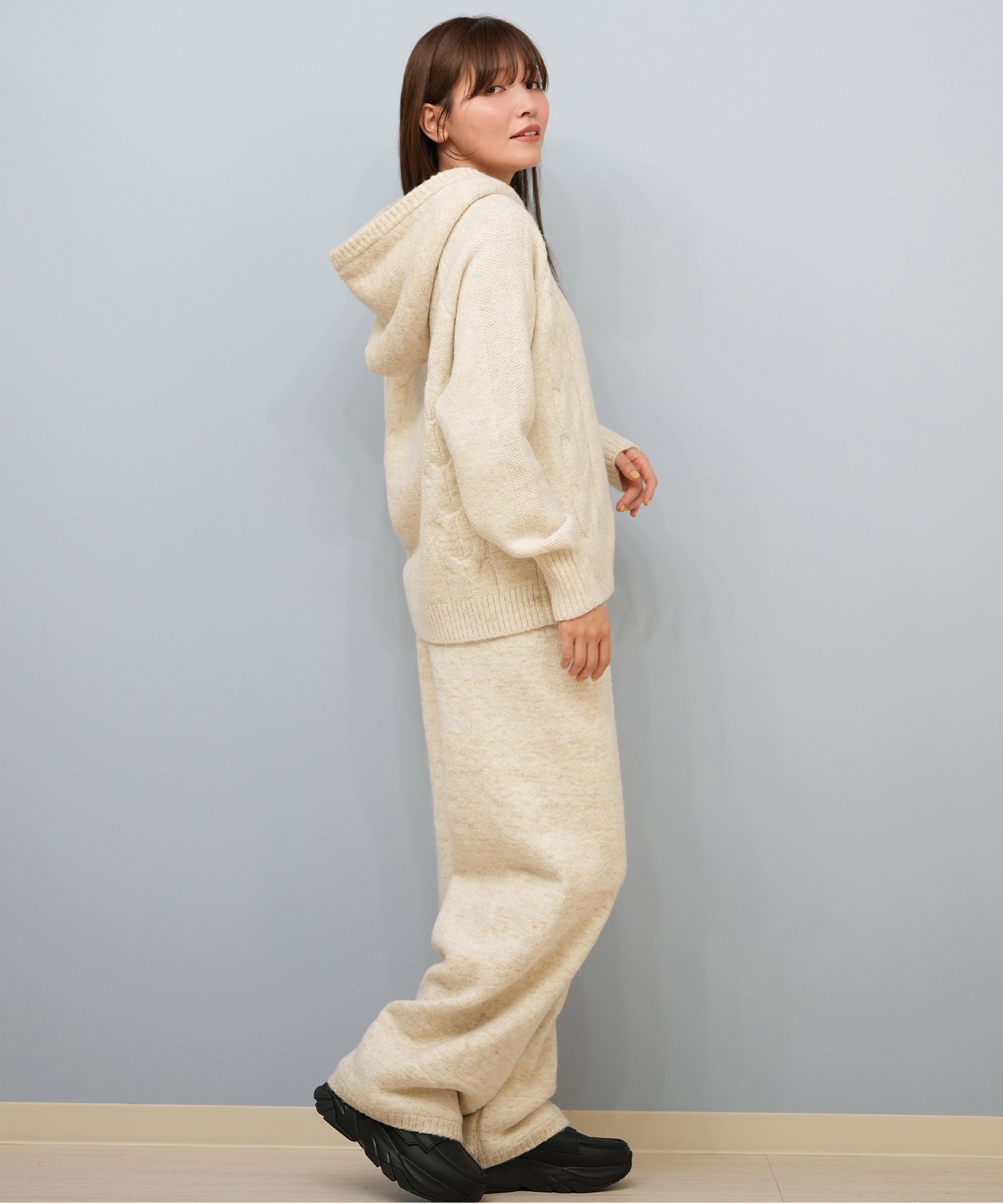 BILLABONG ビラボン ロングパンツ レディース ニットパンツ 裾ボア KNIT LONG PANT セットアップ対応 BF014-605(COY-M)