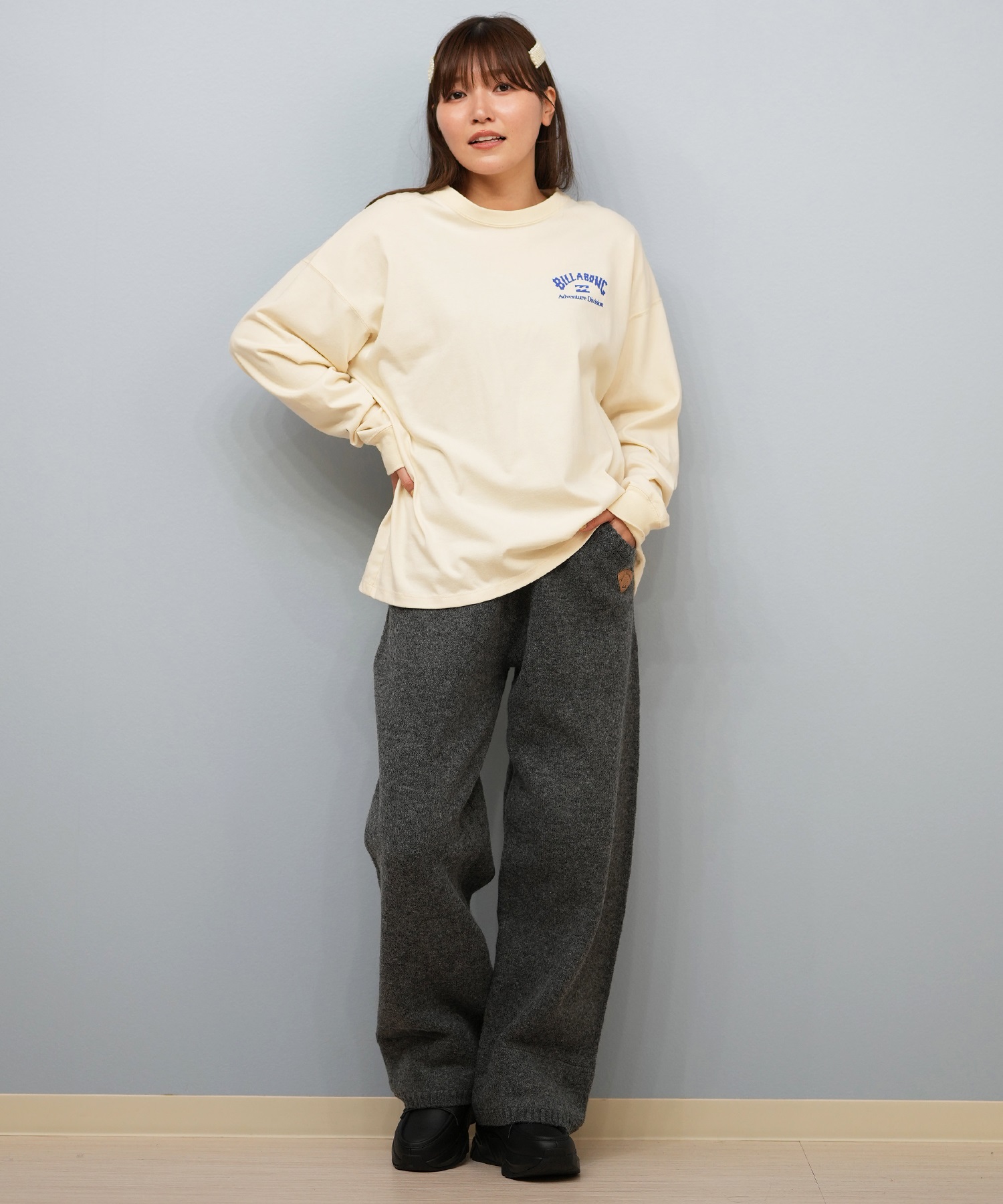 BILLABONG ビラボン ロングパンツ レディース ニットパンツ 裾ボア KNIT LONG PANT セットアップ対応 BF014-605(COY-M)