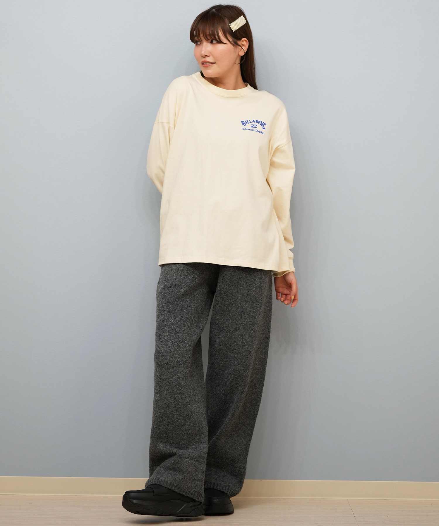 BILLABONG ビラボン ロングパンツ レディース ニットパンツ 裾ボア KNIT LONG PANT セットアップ対応 BF014-605(COY-M)