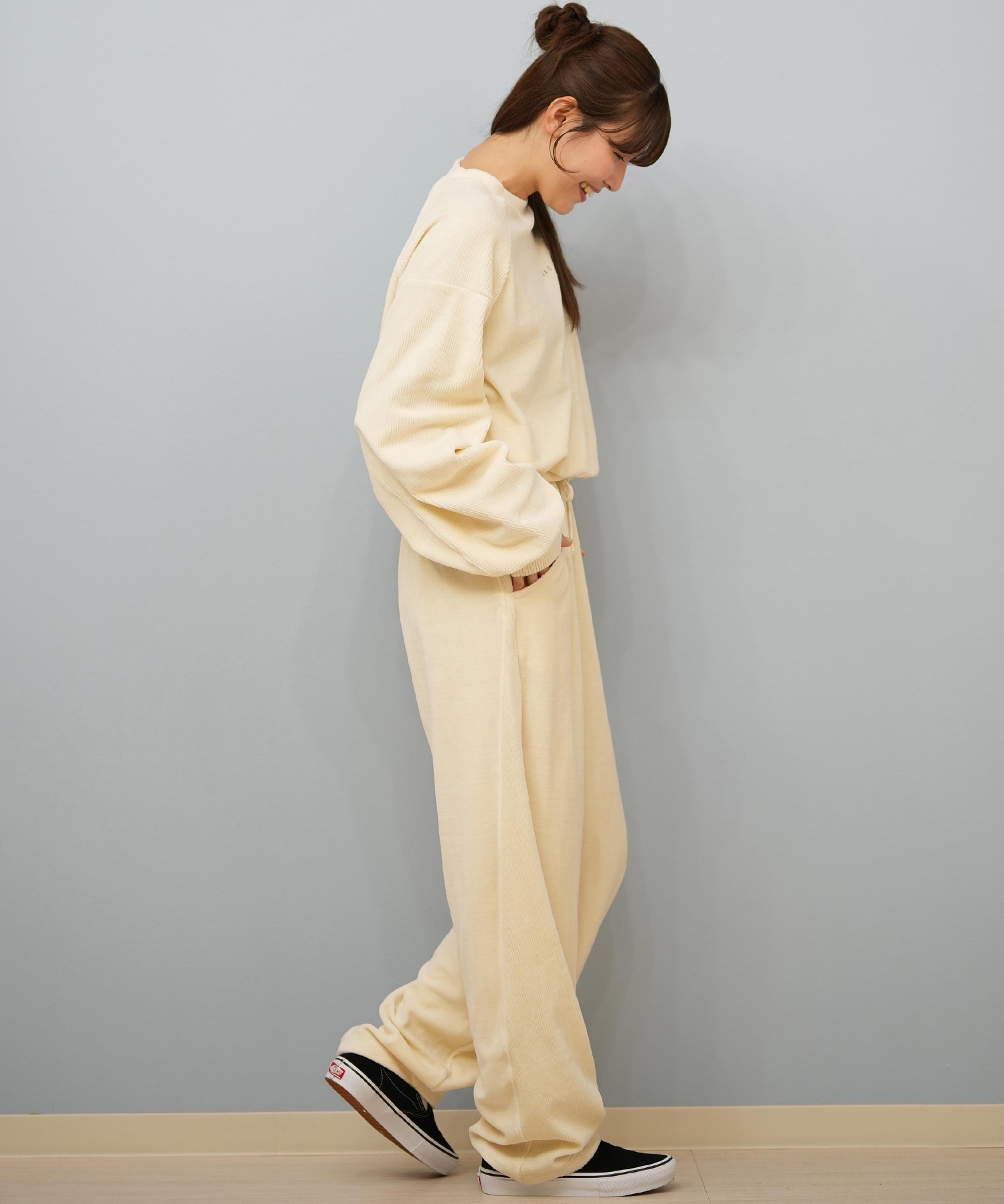 BILLABONG ビラボン ロングパンツ レディース ベロア ロゴ SWITCHBACK