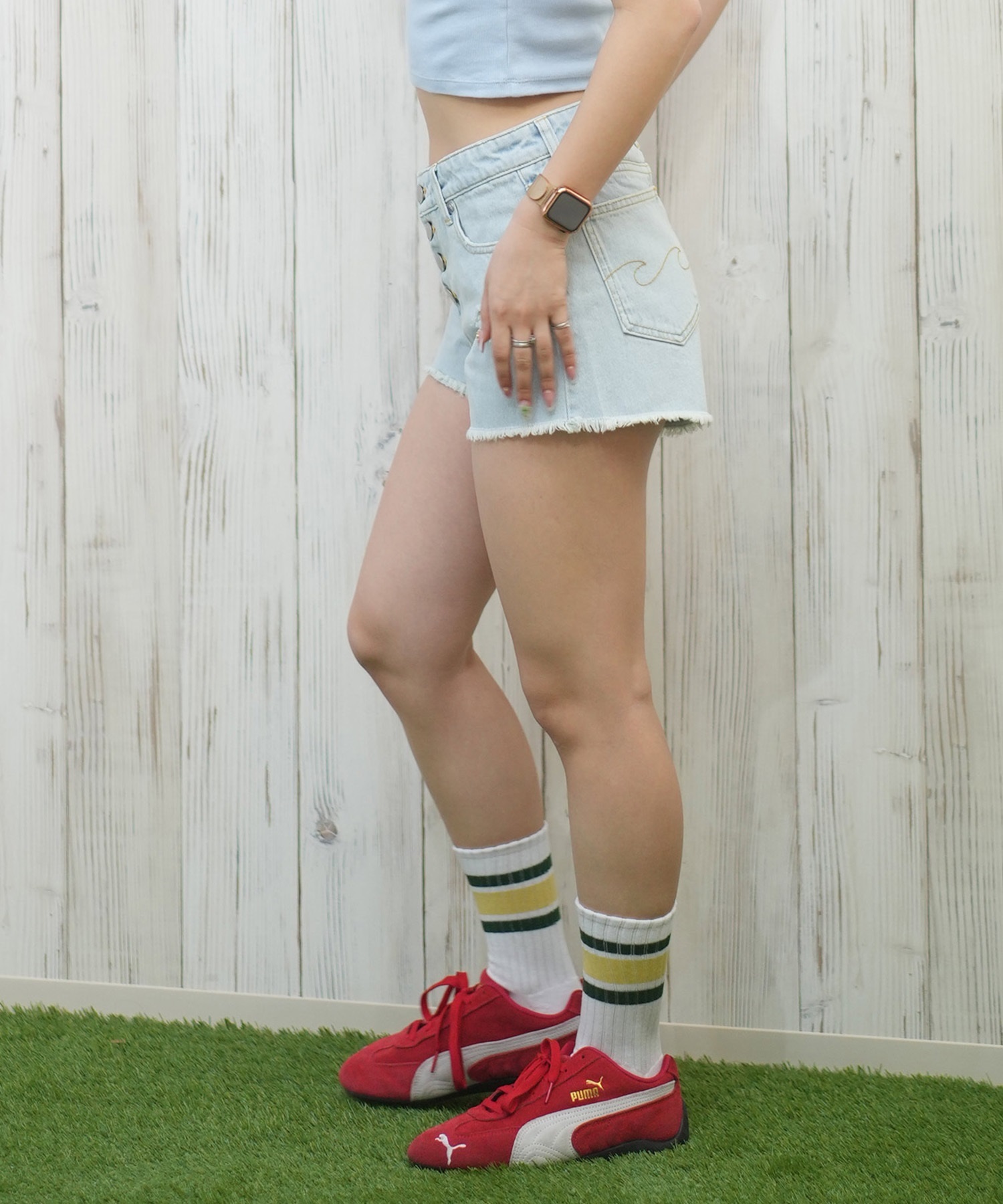 BILLABONG ビラボン ハーフパンツ ショートパンツ レディース シンプル デニム BF013-611(BLC-M)