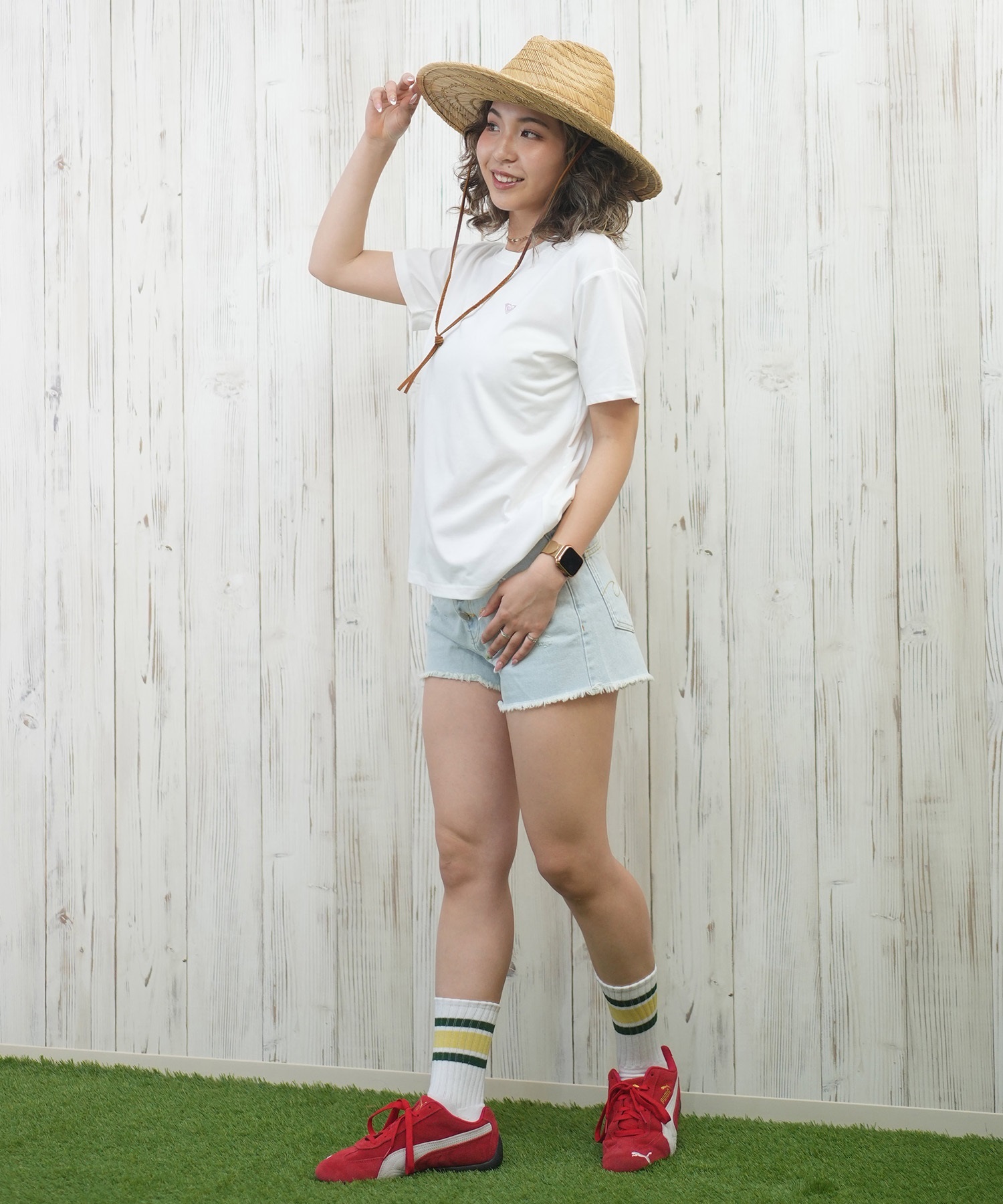 BILLABONG ビラボン ハーフパンツ ショートパンツ レディース シンプル デニム BF013-611(BLC-M)