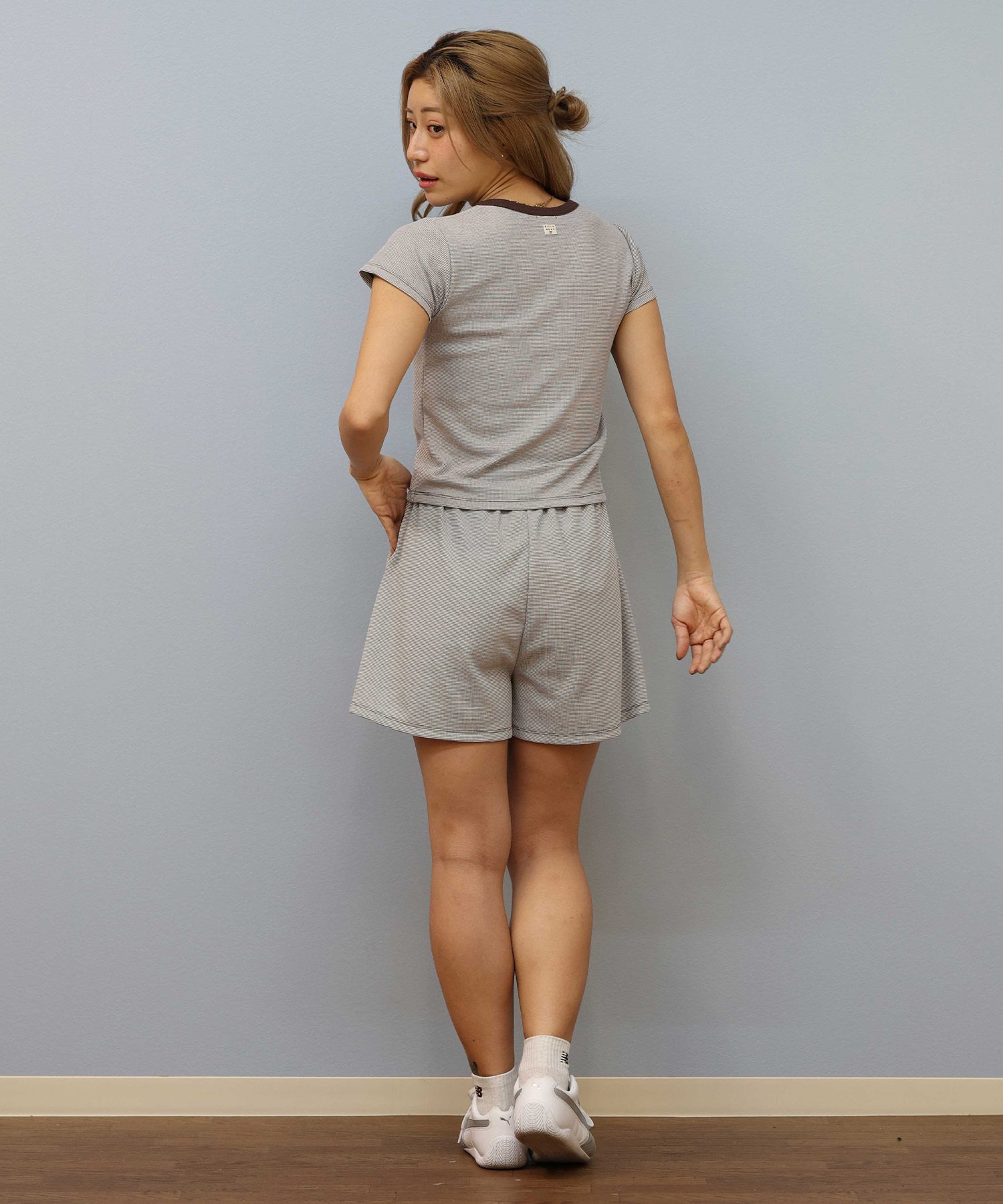 ボーダー柄 ベアトップ ショートパンツ セットアップ BILLABONG ビラボン ショートパンツ レディース ショーツ ハーフパンツ