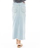 BILLABONG ビラボン スカート レディース ロングスカート デニム スリット CRUSH LONG SKIRT DENIM BF013-612(BLC-M)