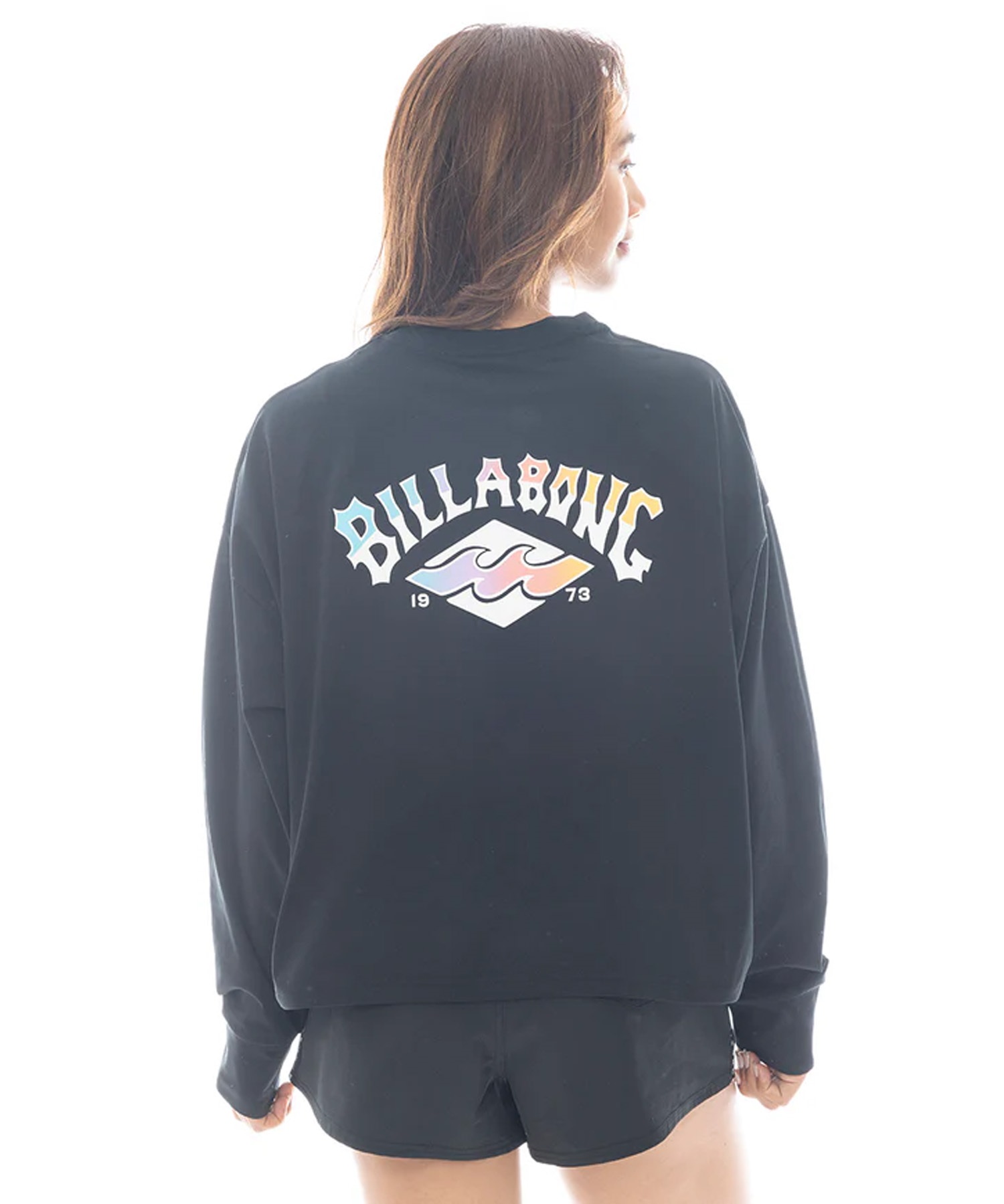 BILLABONG ビラボン 水着 レディース ラッシュガード 長袖 Tシャツ ロンT クロップド丈 ショート丈 水陸両用 UVカット BF013-857(WHT-M)