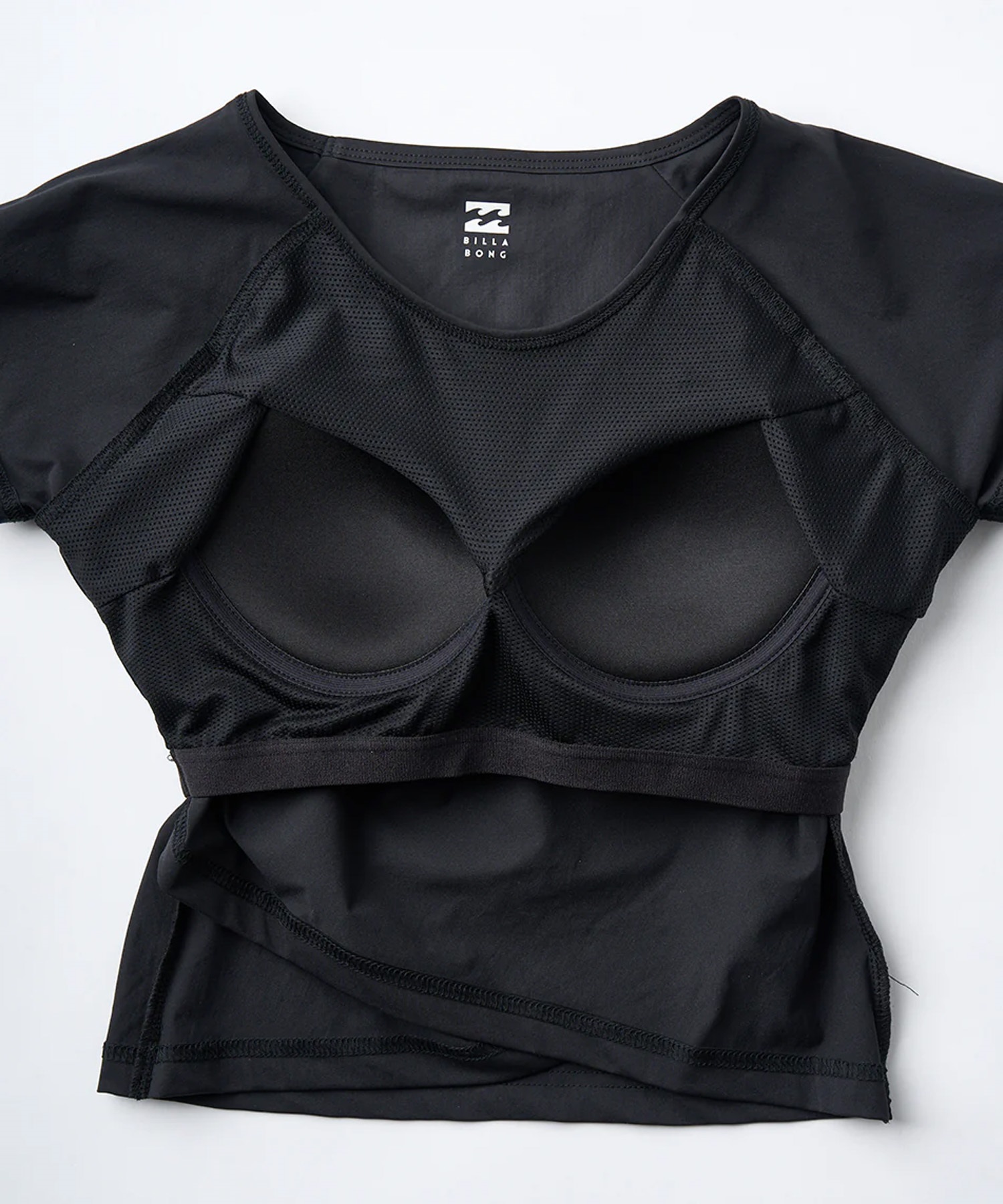 BILLABONG ビラボン 水着 ラッシュガード 半袖 Tシャツ レディース パッド付 水陸両用 耐塩素 UTILITY BRA CUP SS TEE BF01C-866(SCS-M)