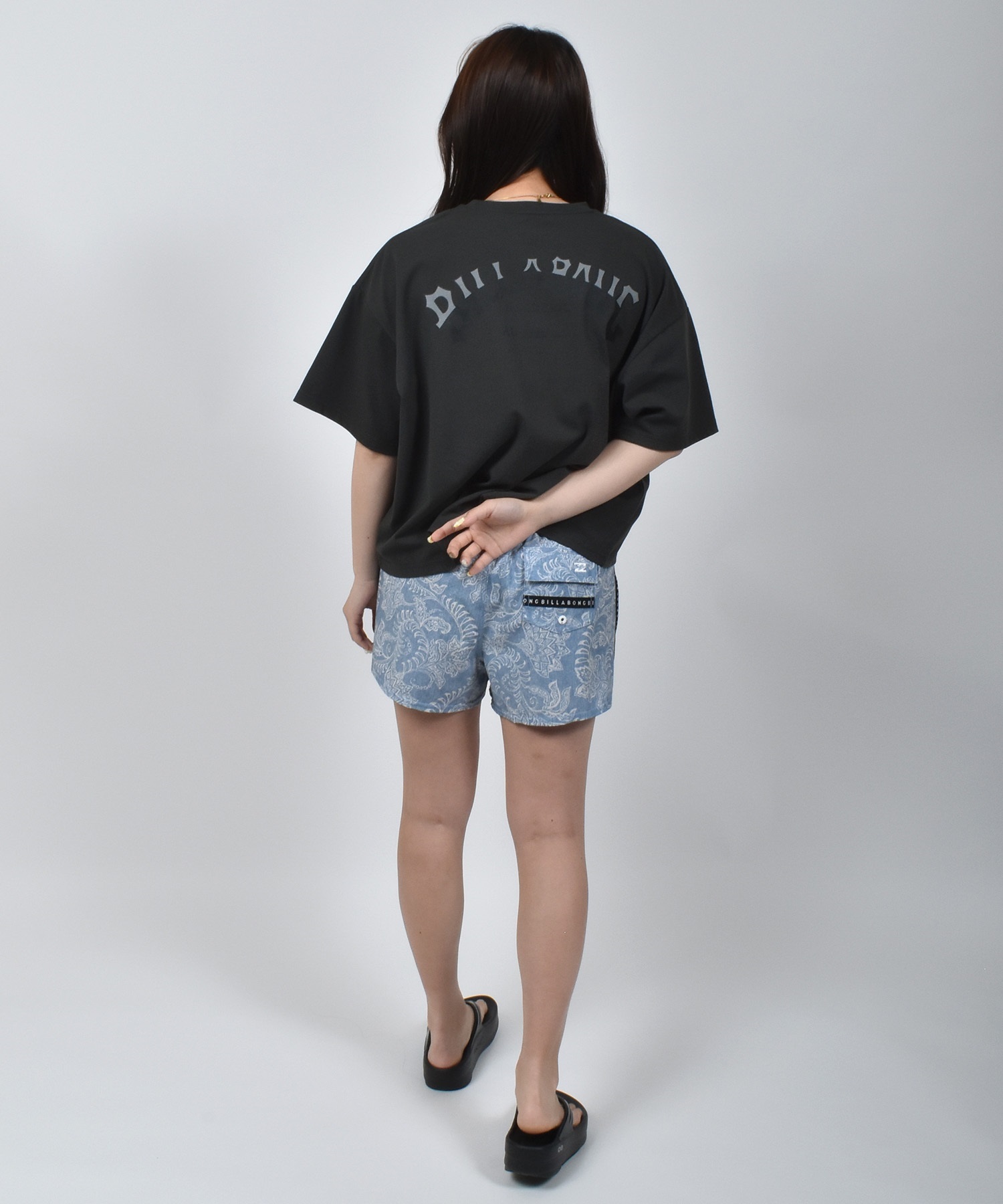 BILLABONG ビラボン 水着 ラッシュガード 半袖 Tシャツ レディース クロップド丈 バックプリント 水陸両用 UVカット BF01C-U02(RAV-M)