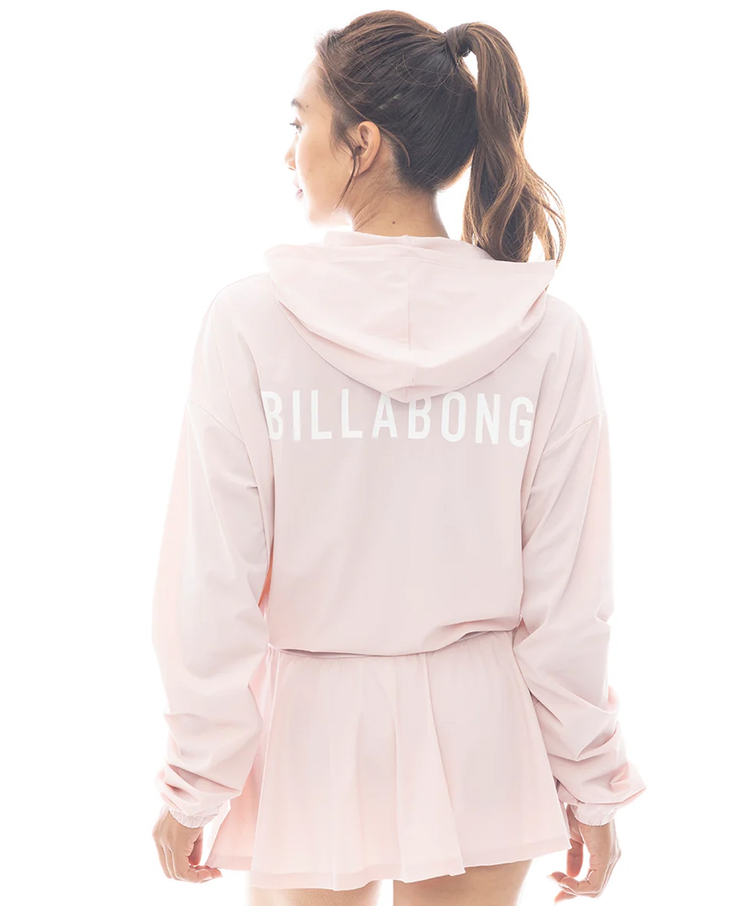 BILLABONG ビラボンラッシュガード レディース パーカー ジップアップ ショート丈 バックプリント アクティブウェア UVカット セットアップ対応 BF013-890(SCS-M)