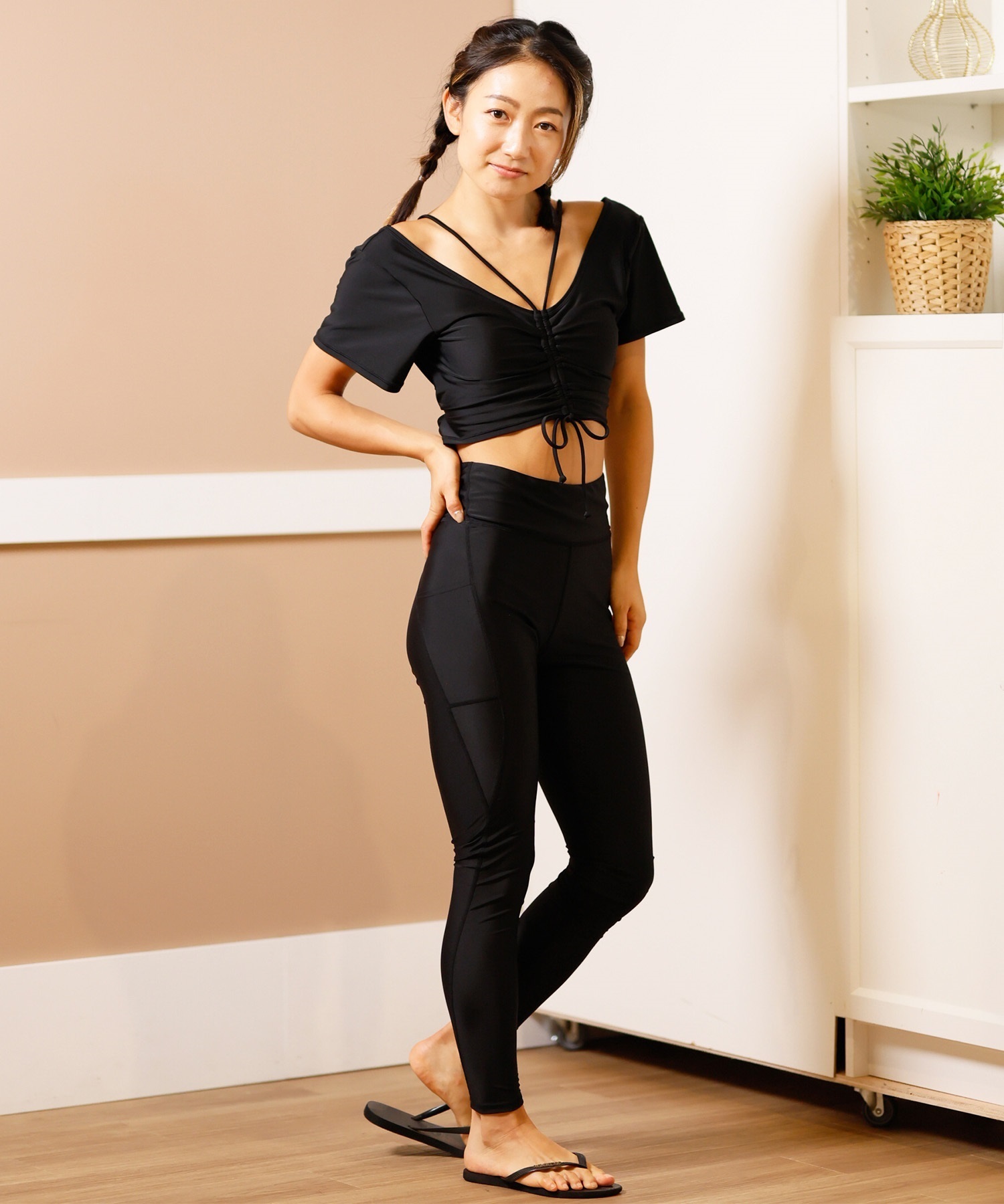 BILLABONG ビラボン ラッシュガード レディース ブラトップ フレア 水陸両用 ユーティリティ UVカット 速乾 セットアップ対応 BF013-882(BPB-M)
