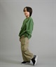 BILLABONG ビラボン トレーナー スウェット キッズ ジュニア 子供 クルーネック ロゴ バックプリント 裏毛 親子コーデ BF016-001(GRN-140cm)