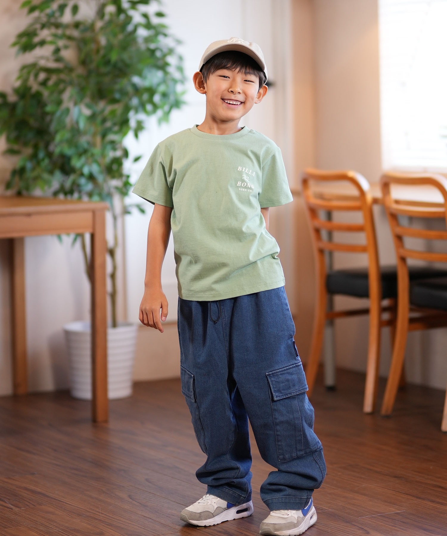 BILLABONG ビラボン 半袖 Tシャツ キッズ ジュニア 子供 ロゴ バック