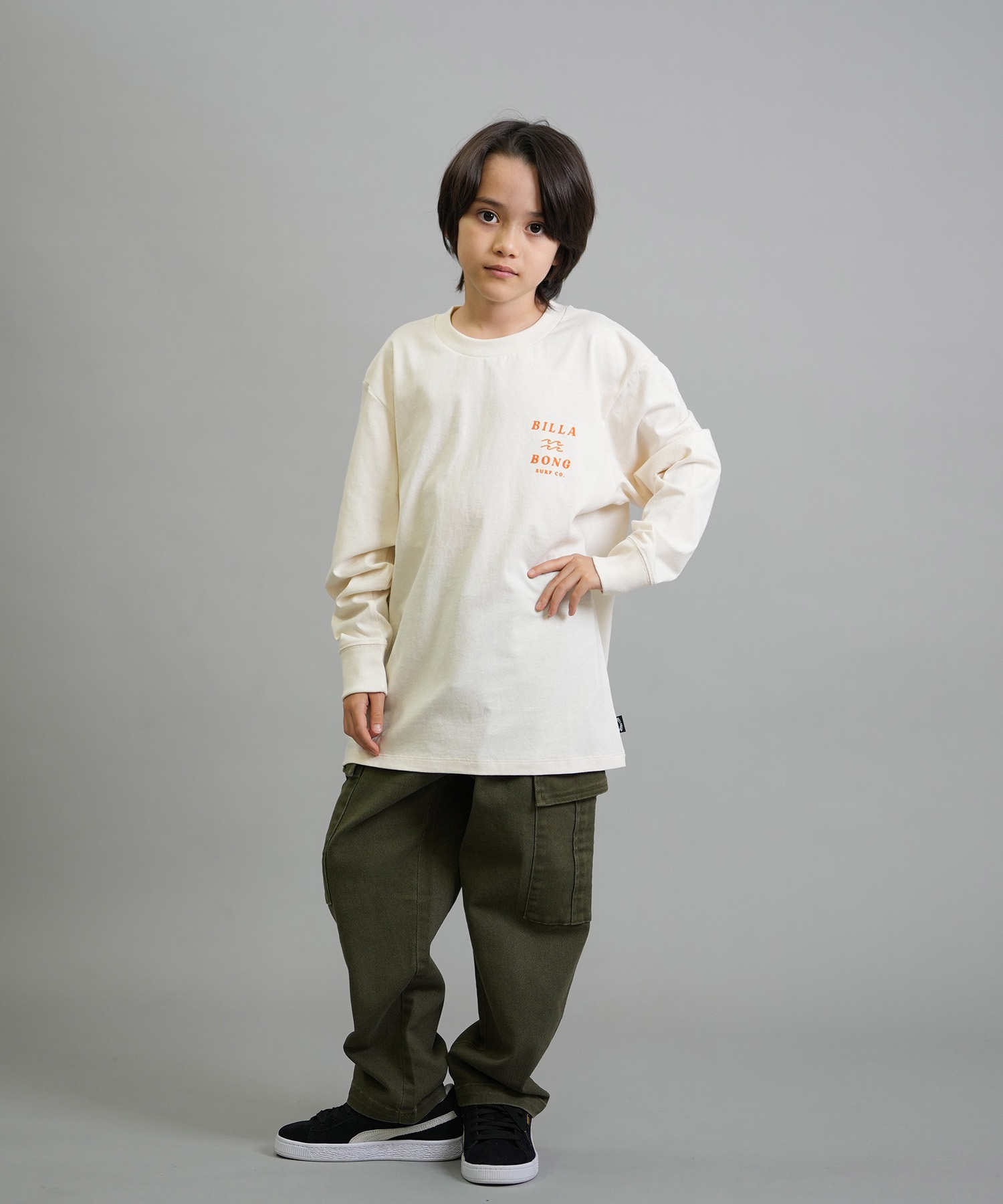 BILLABONG ビラボン 長袖 Tシャツ ロンT キッズ ジュニア 子供 ロゴ