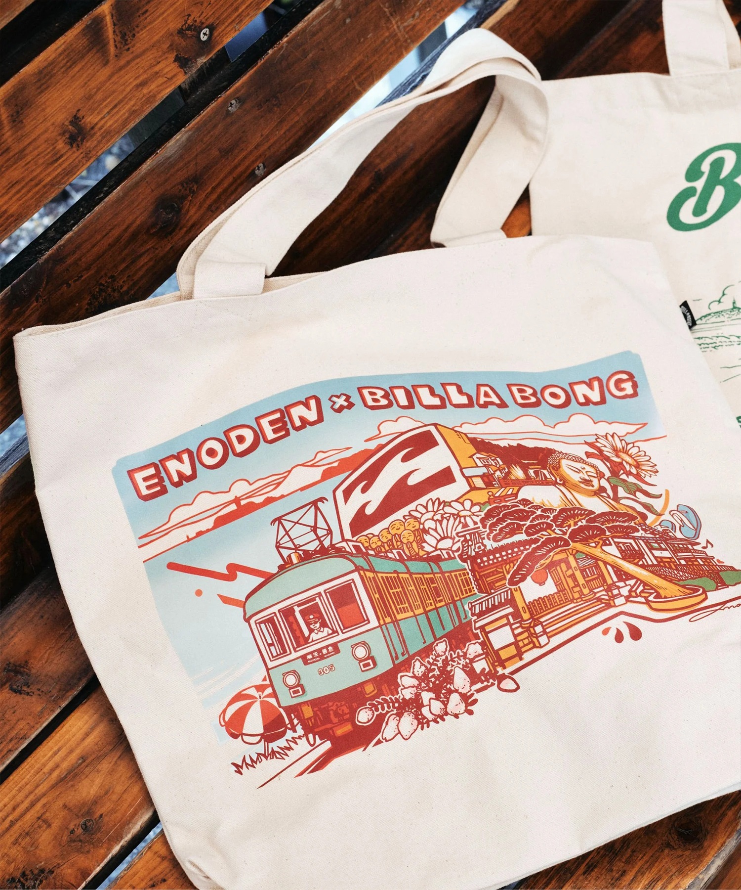 BILLABONG ビラボン トートバッグ 江ノ電 × BILLABONG ENODEN TOTE BAG