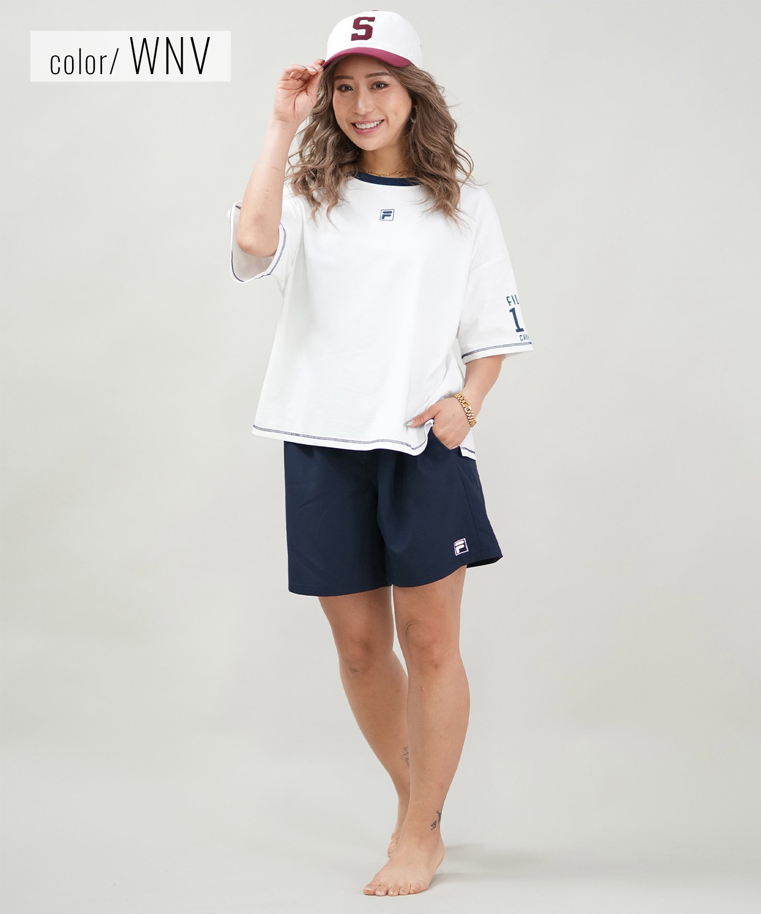 FILA フィラ 水着 4点セット レディース ラッシュガード 半袖 T